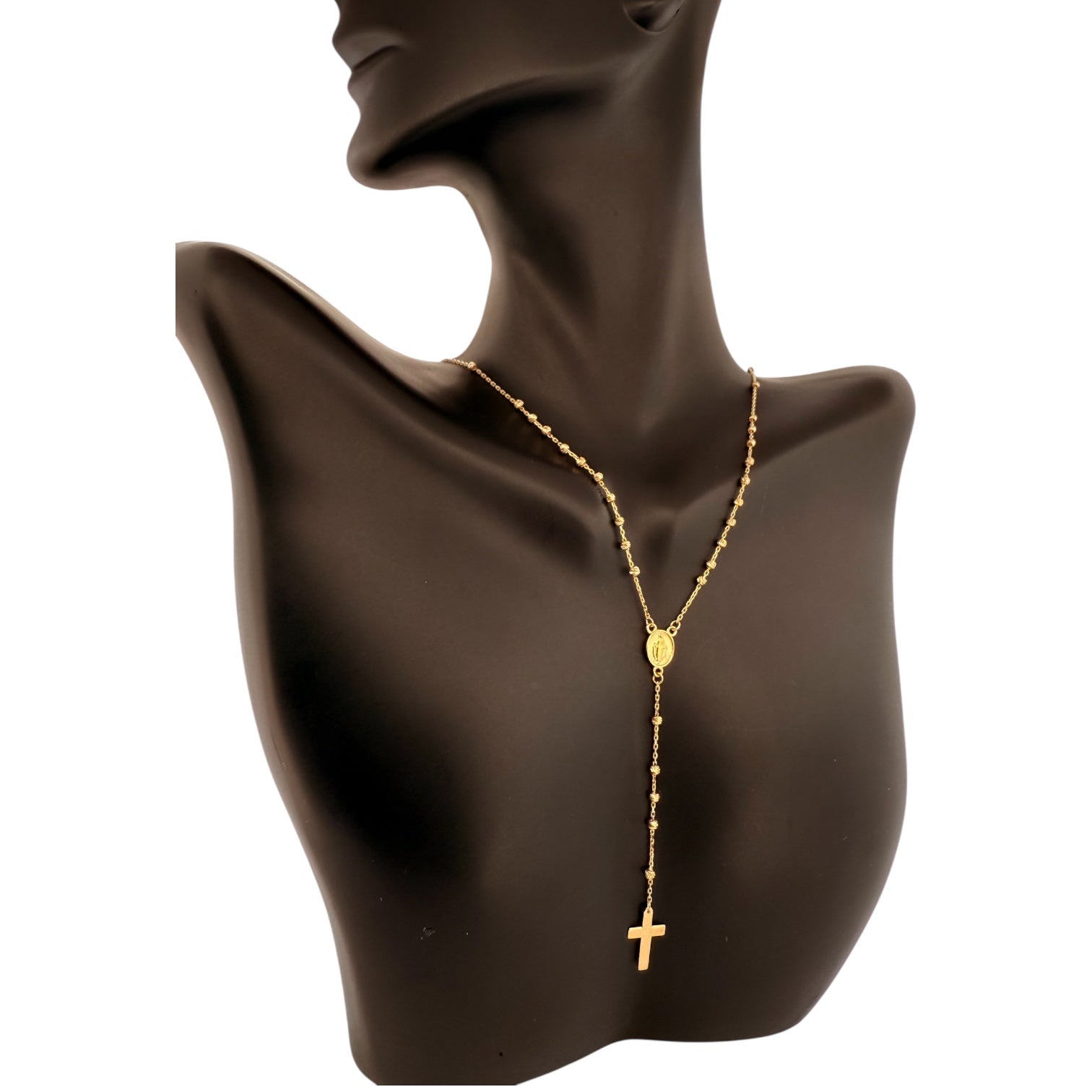 Rosary crucifix necklace