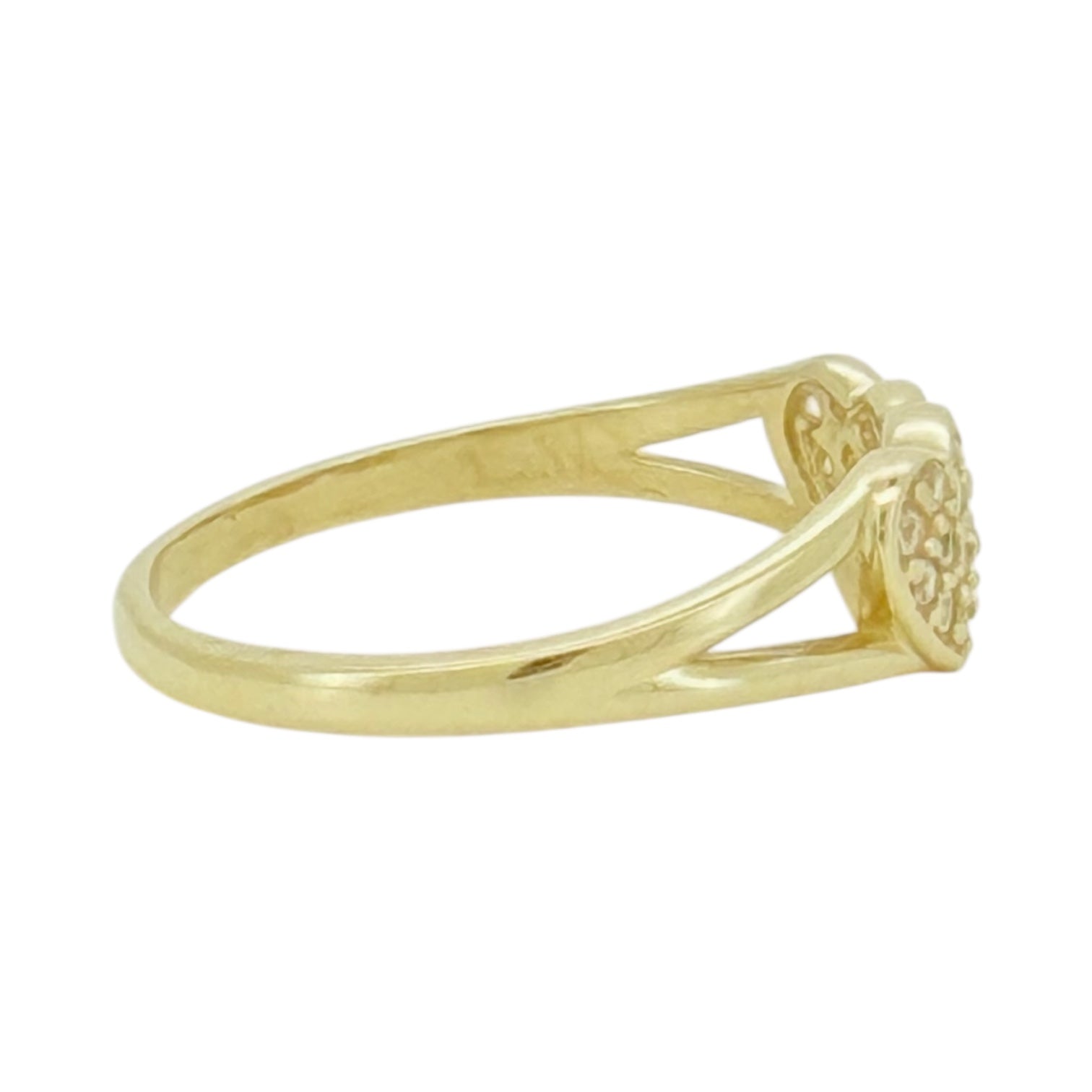 Rings Women heart 10k zicornia Size 7/2 Weight 1.6gm