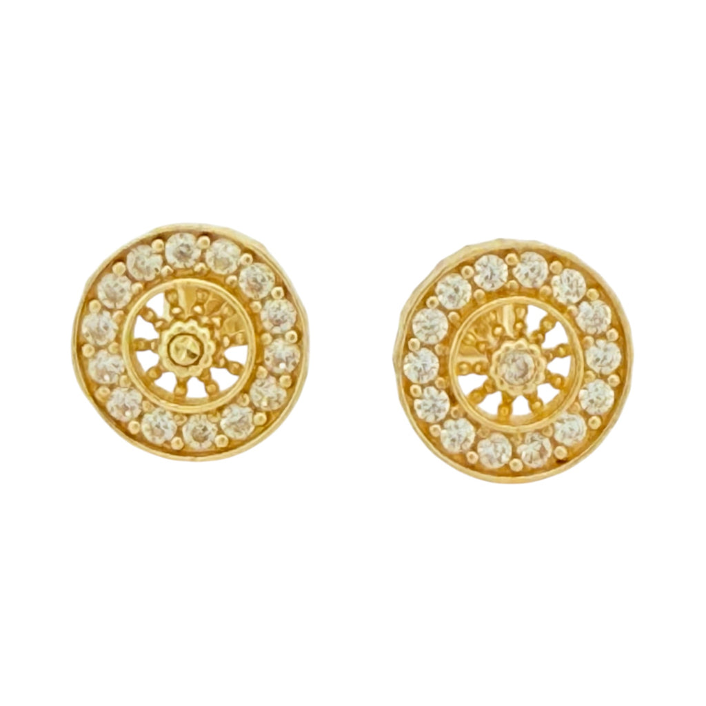 Earrings 10k zicornia Weight 2gm