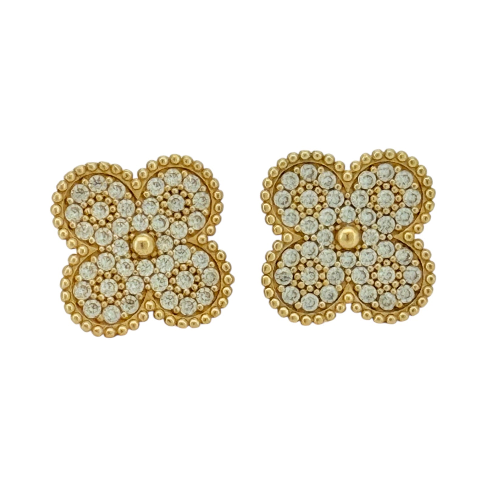 Earrings 14 KT zicornia Weight 3gm