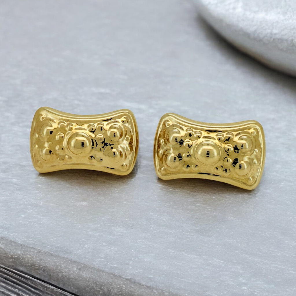 Earrings Omega 10k Hollow Weight 4.5gm