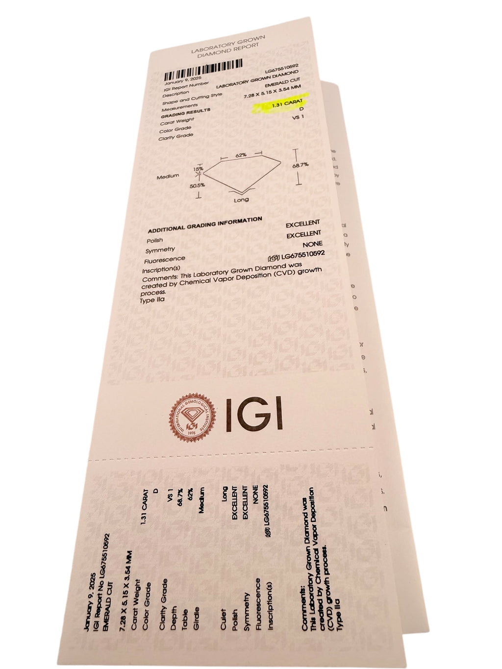 Rings Women EM 1.31ct/D,VS1 14 KT Lad diamonds Size 5 3/4 Weight 2.3gm