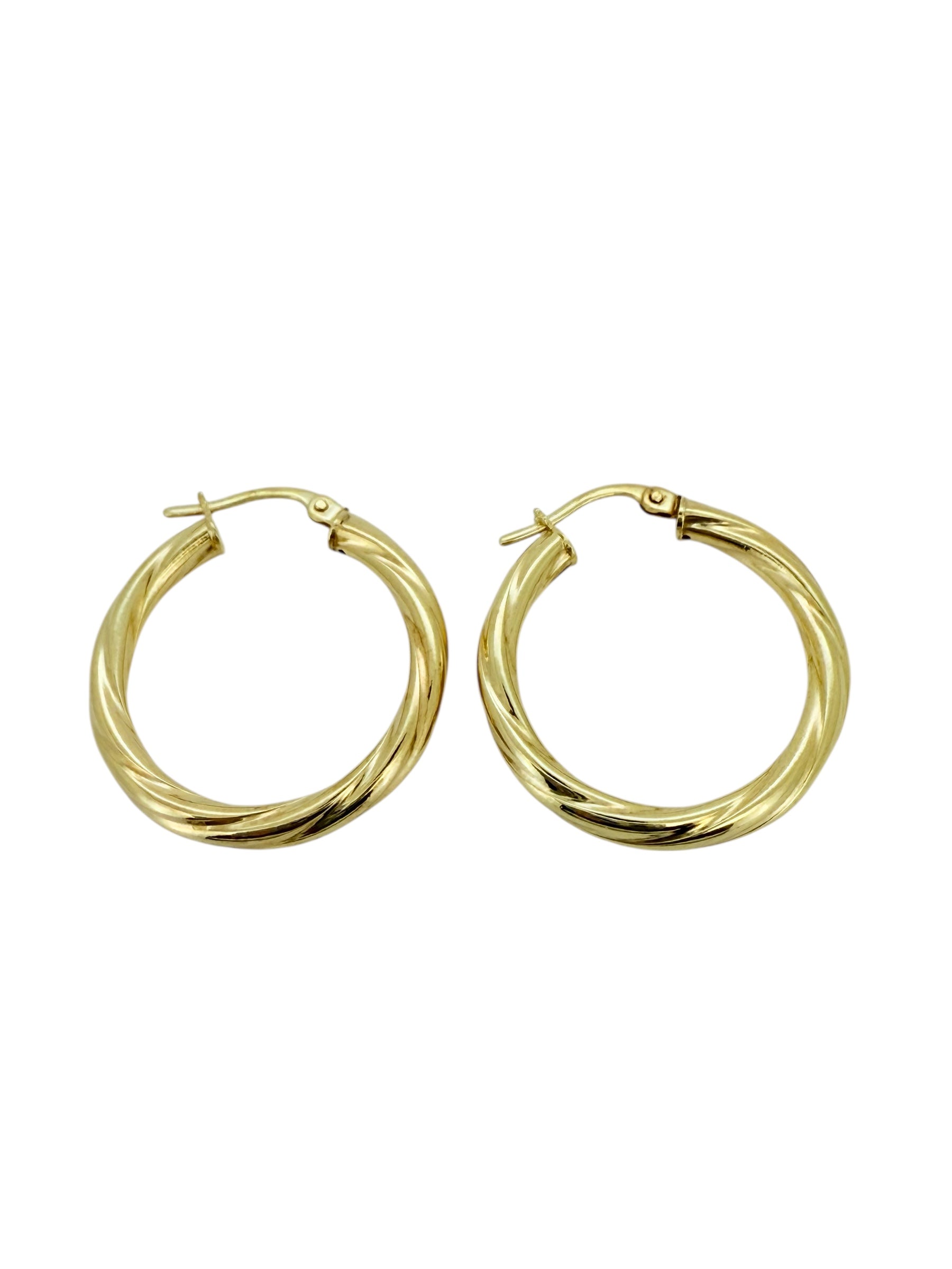 Earrings Hoops 10k Hollow Weight 1.5gm