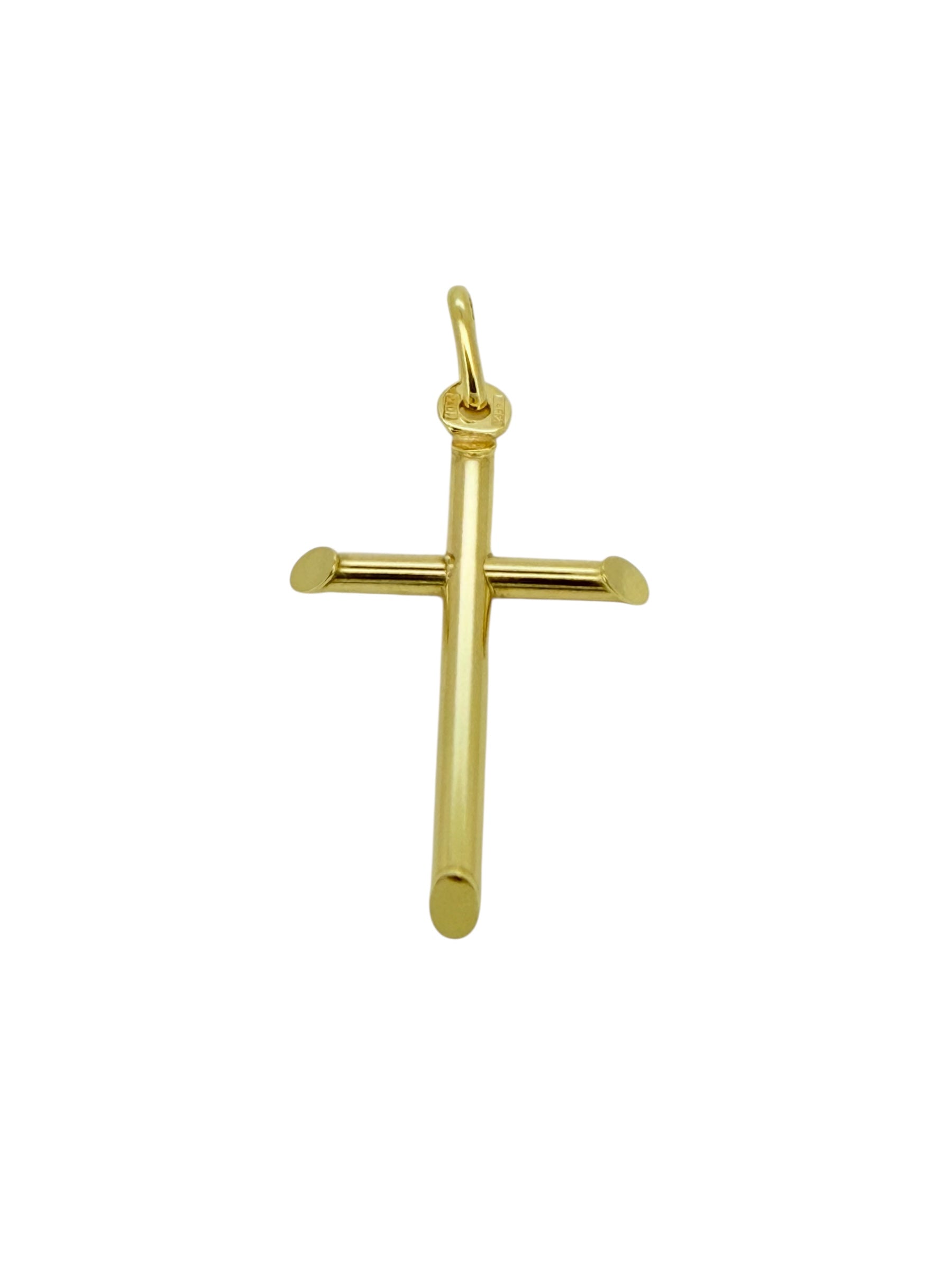 Pendants cross 10k Hollow Weight 0.8gm
