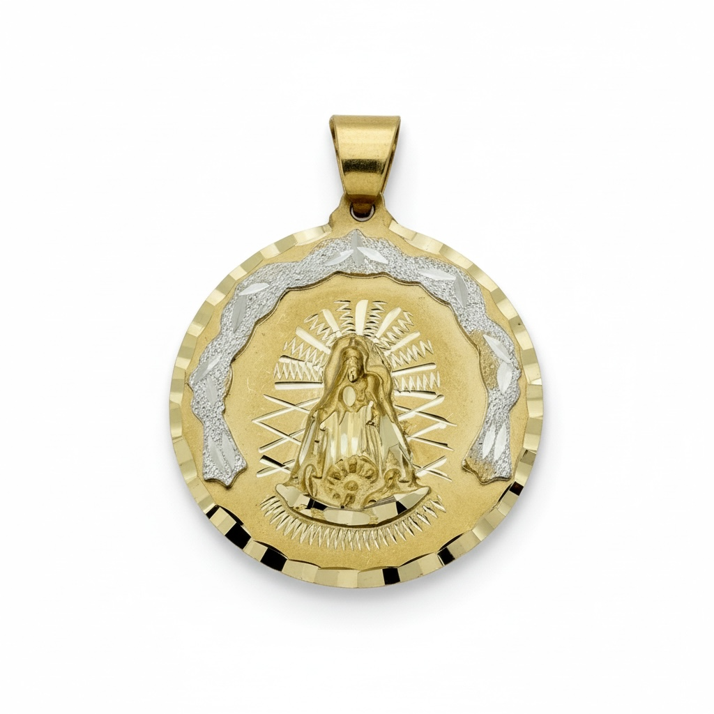 Pendants virgen del cobre 10k Hollow Weight 3.4gm