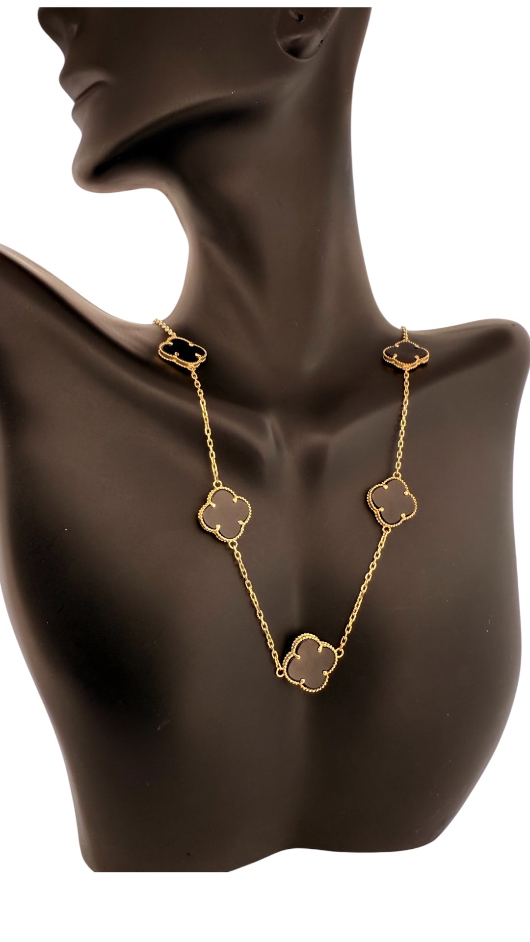 Chains Black flower 10k Size 18'' Weight 6.4gm