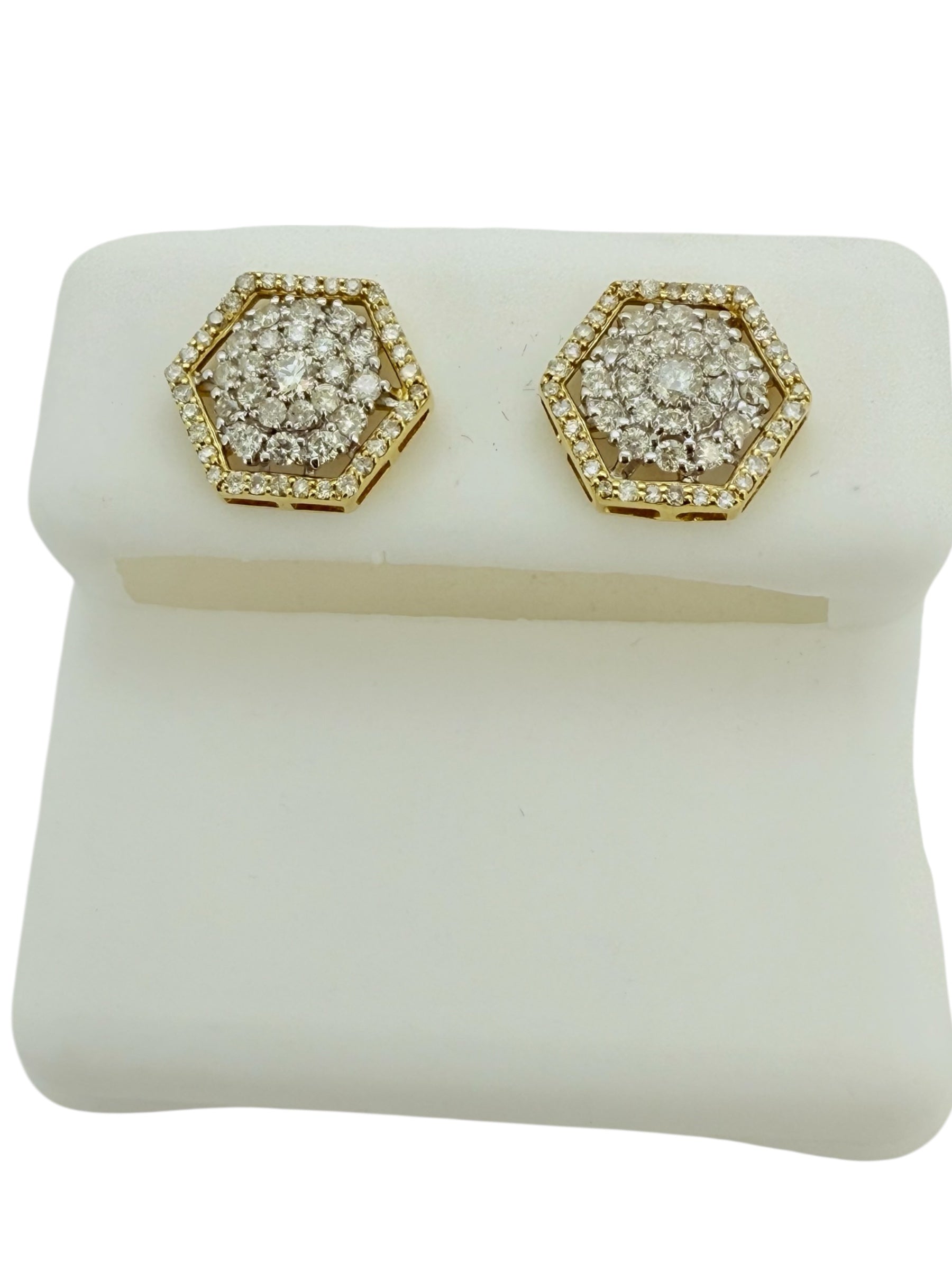 Earrings 0.56ct 14 KT diamonds Weight 1.7gm
