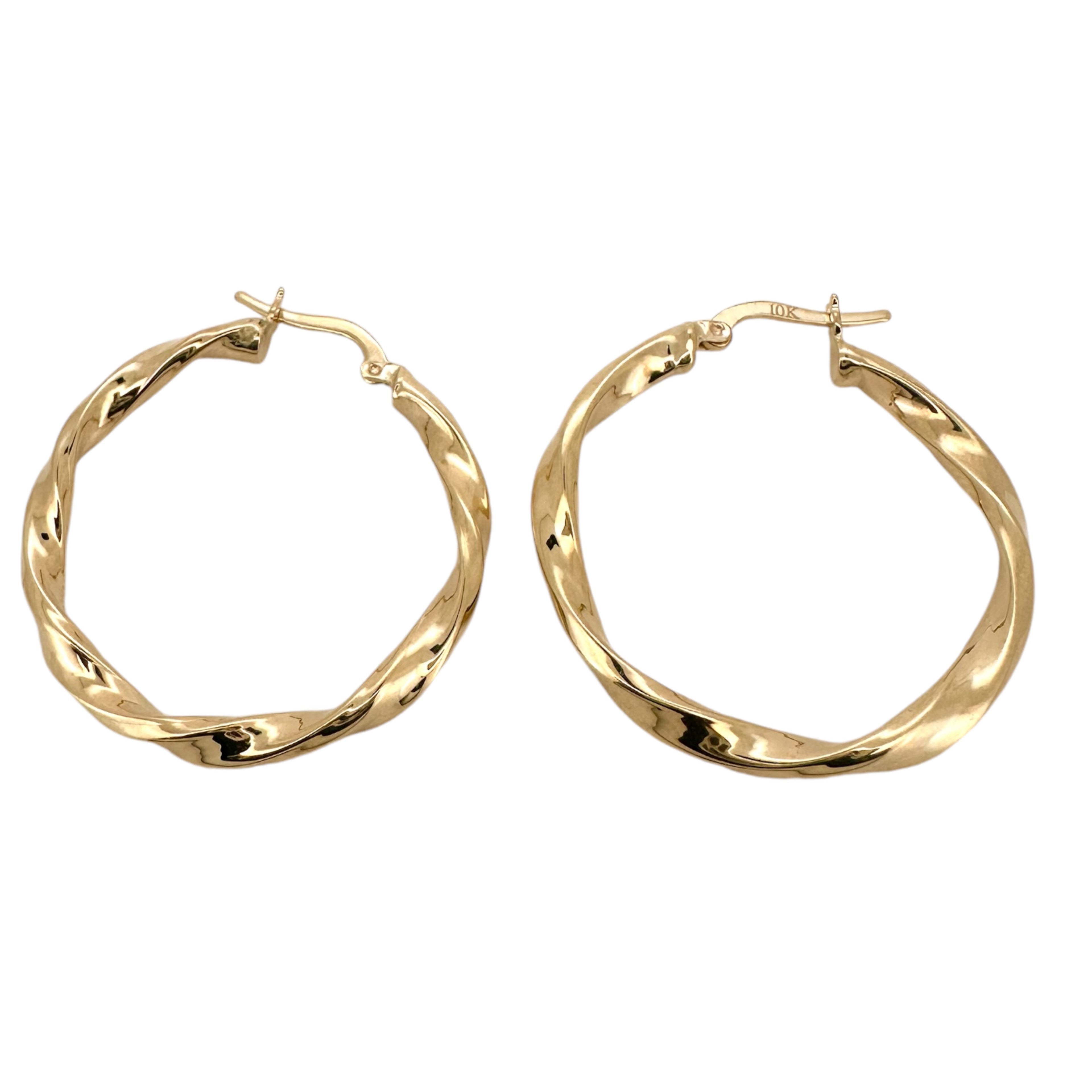 Earrings Crooked 10k Hollow Weight 2.5gm