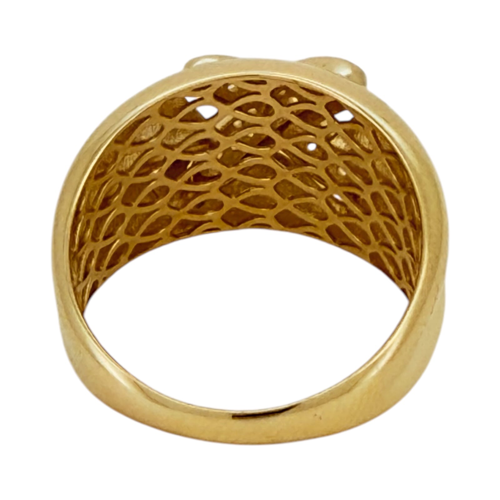 Rings Women Hollow 14 KT zicornia Size 7/2 Weight 3.4gm
