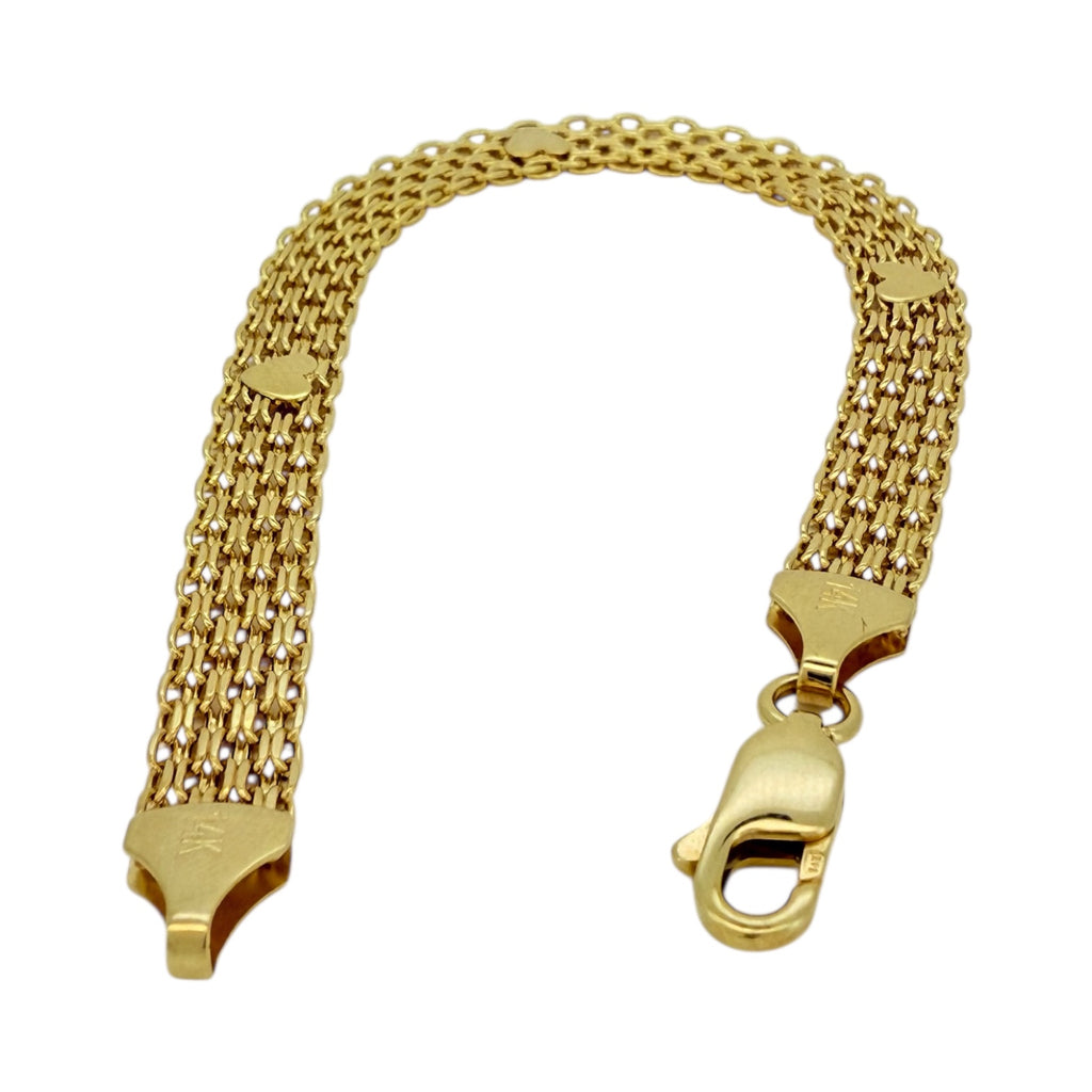 Bracelets Bismark 14 KT Hollow Size 7 Weight 4.4gm