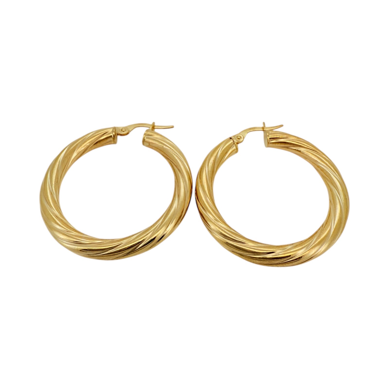 Earrings Crooked 10k Hollow Weight 2.7gm