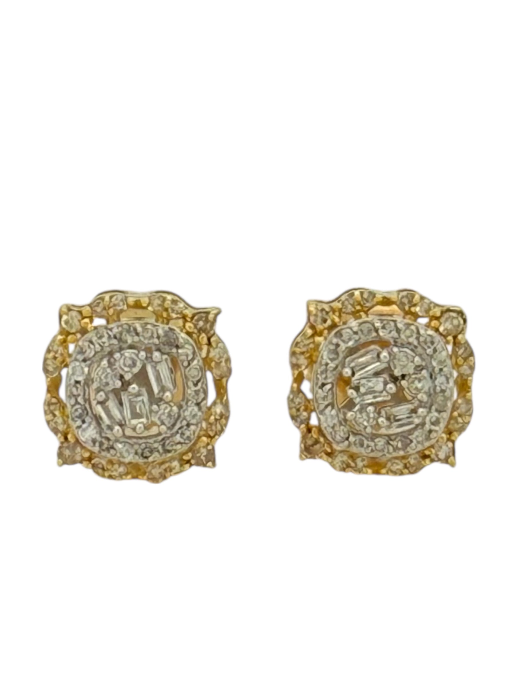 Earrings 0.28ct 14 KT diamonds Weight 1.5gm