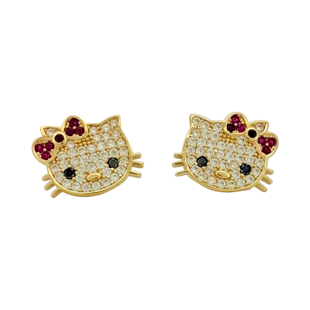 Earrings 14 KT zicornia Weight 1.9gm