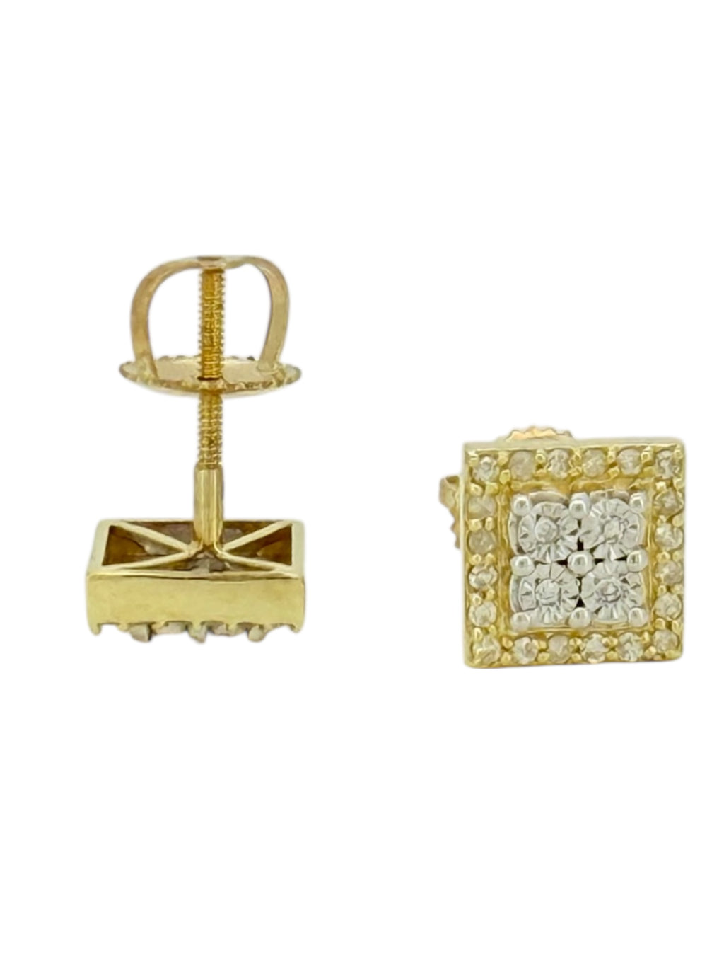 Earrings 0.19ct 14 KT diamonds Weight 2gm