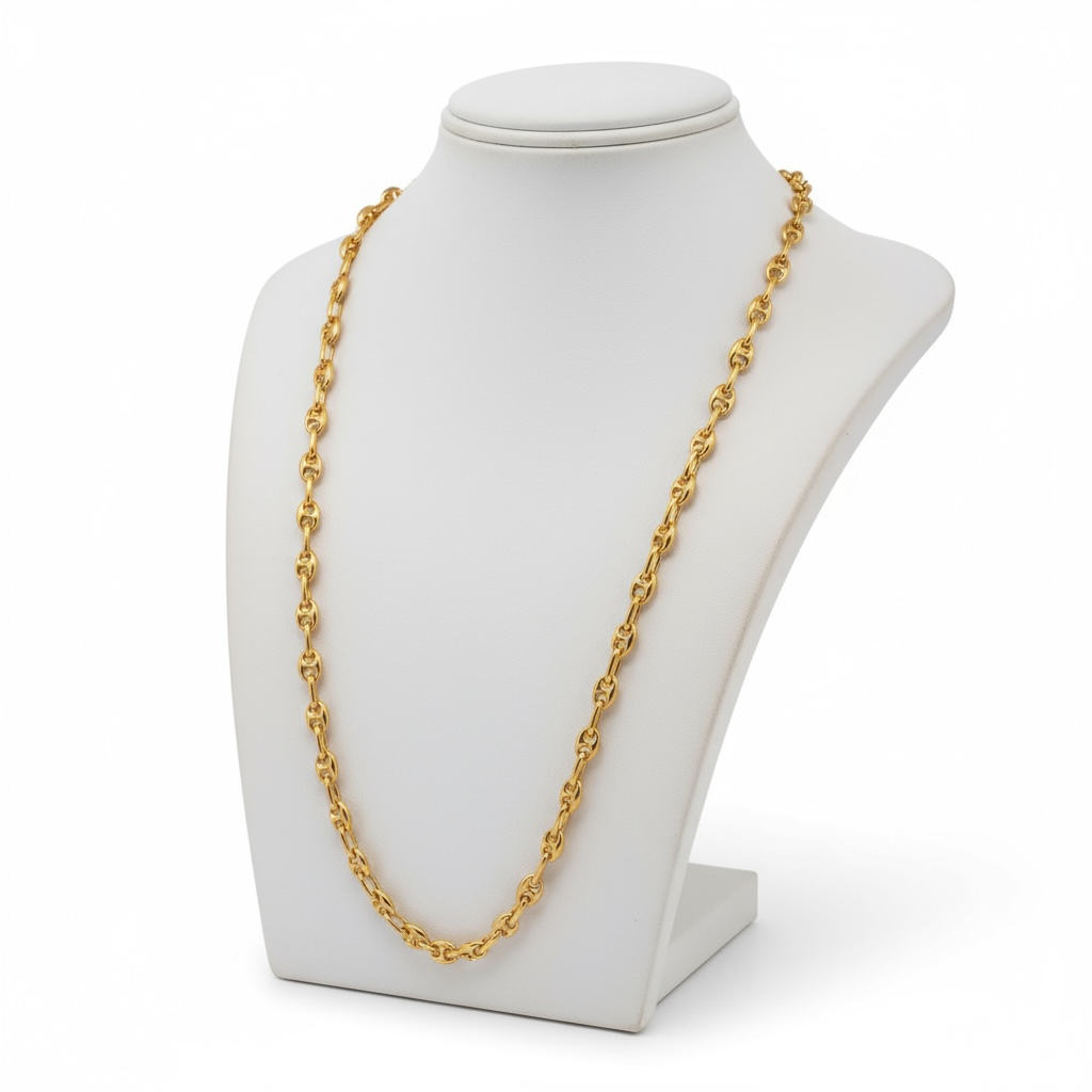 Chains Marine chain 10k Hollow Size 16''*4.8mm Weight 9.8gm