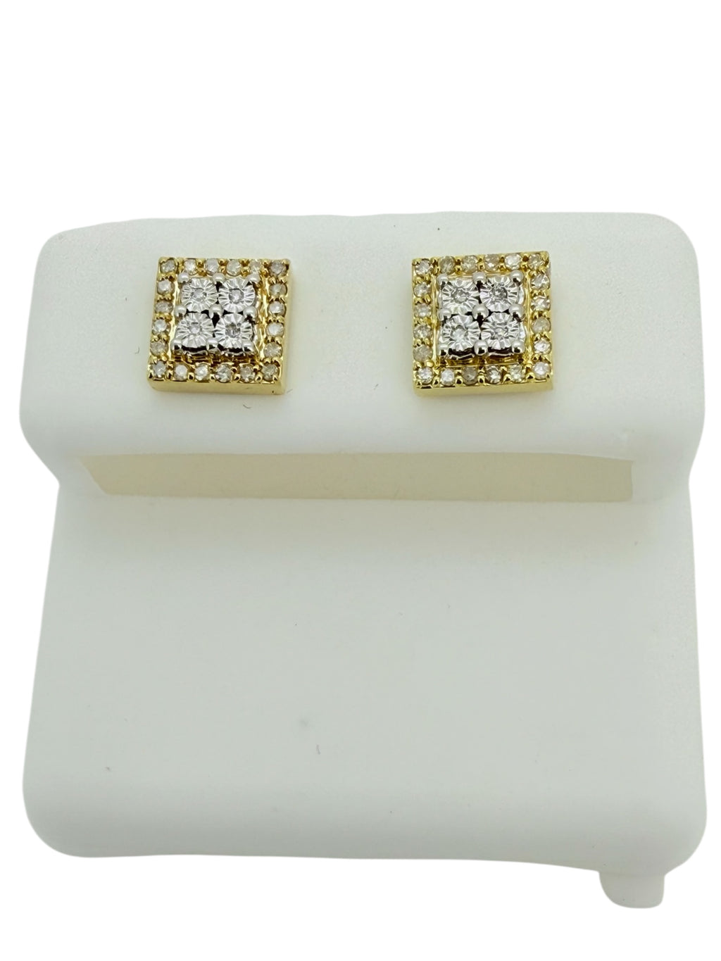 Earrings 0.19ct 14 KT diamonds Weight 2gm