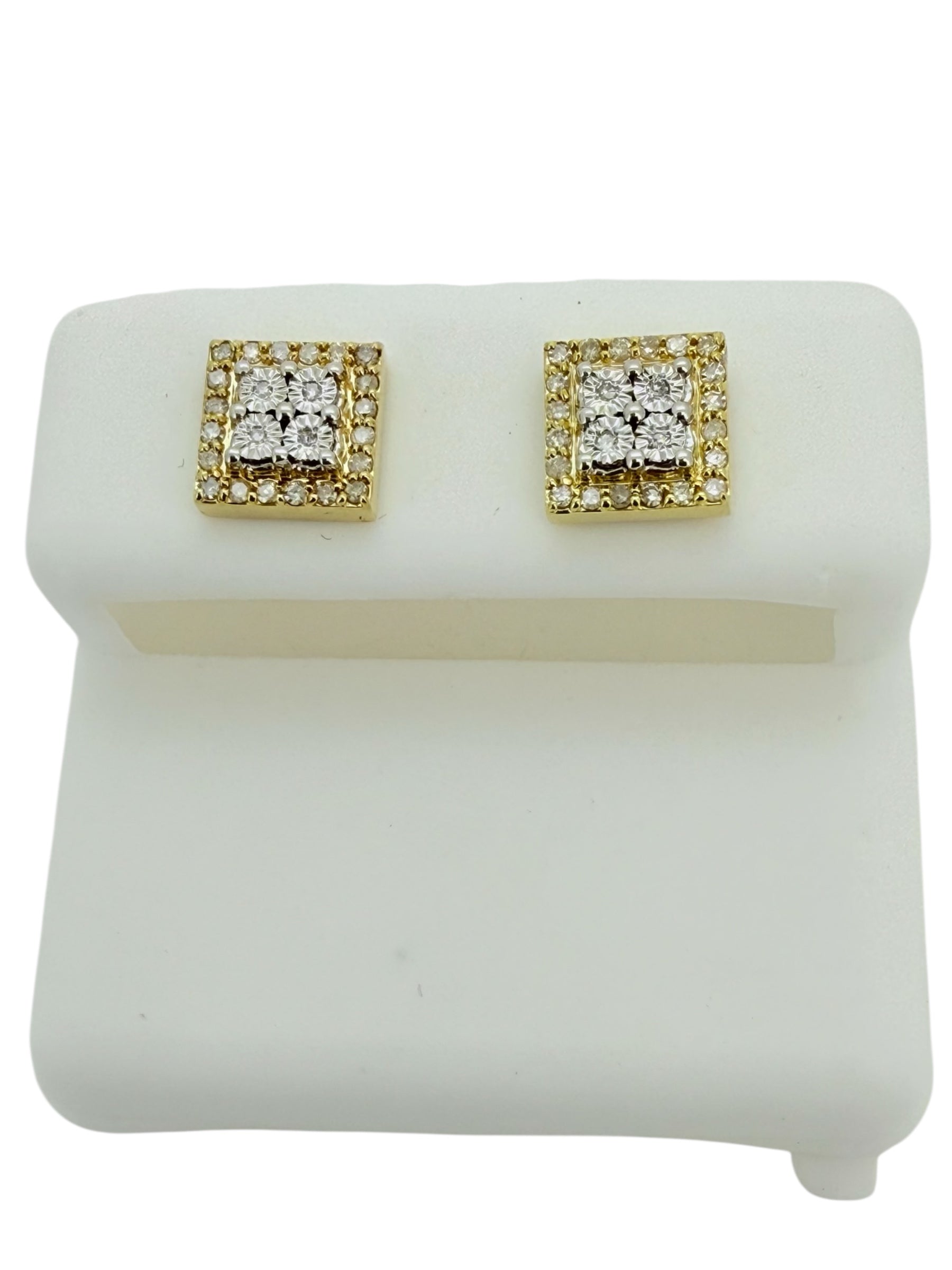 Earrings 0.19ct 14 KT diamonds Weight 2gm