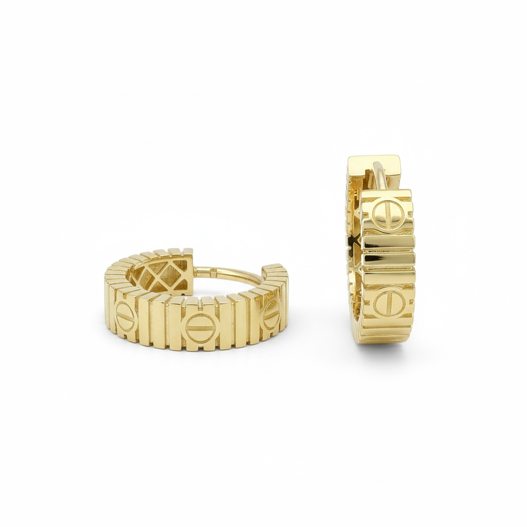 Earrings 10k Hollow Weight 3.8gm