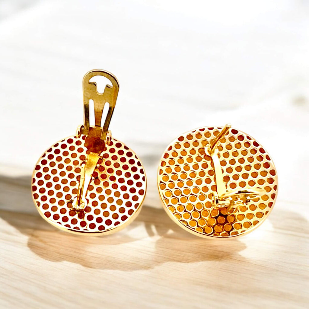 Earrings Omega 14 KT Hollow Weight 4.2GM