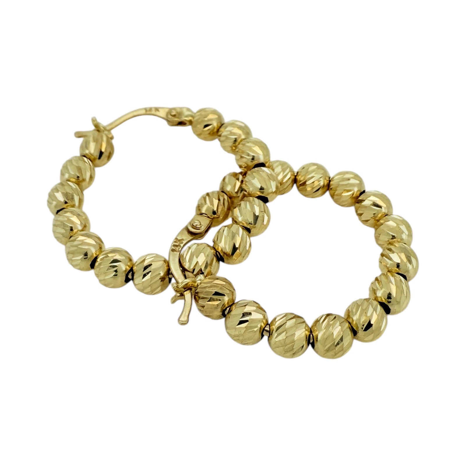 Earrings Hoops 14 KT Hollow Weight 4.1gm