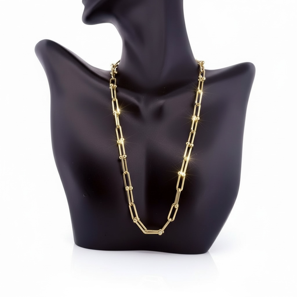 Chains 14 KT Hollow Size 16'' Weight 10.8gm