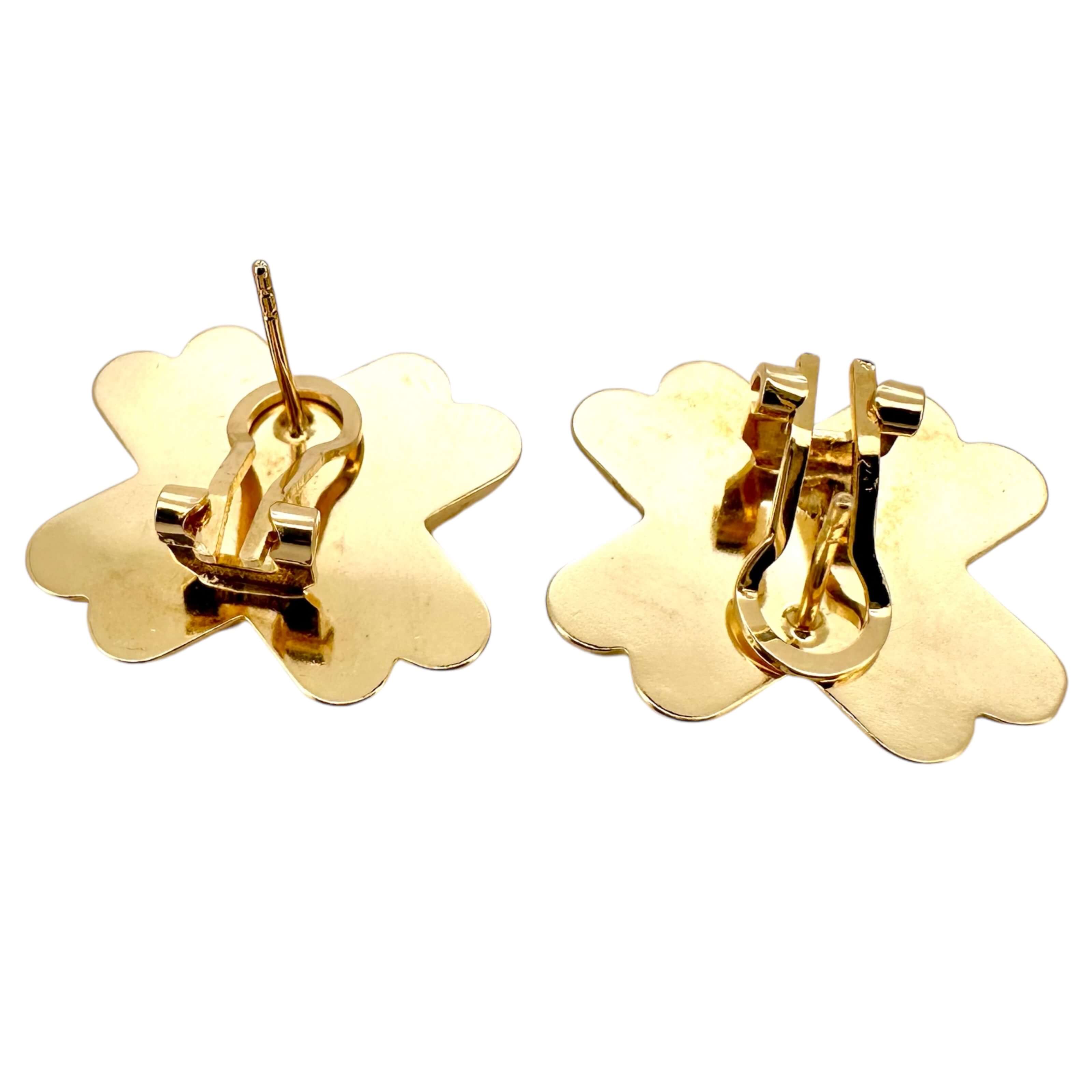 Earrings Omega 14 KT Hollow Weight 5.1gm