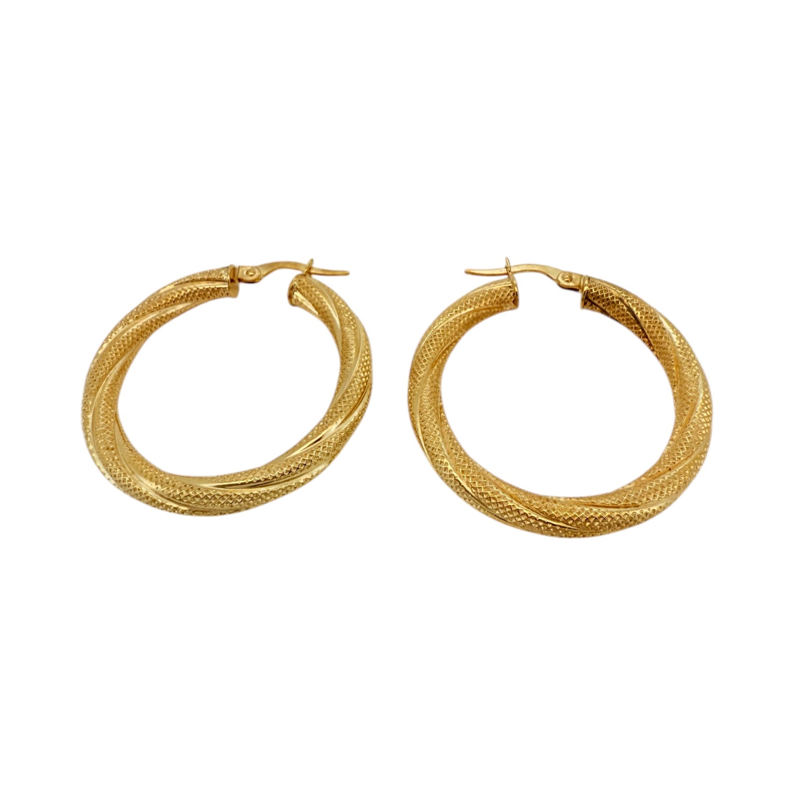 Earrings Crooked 10k Hollow Weight 2.4gm