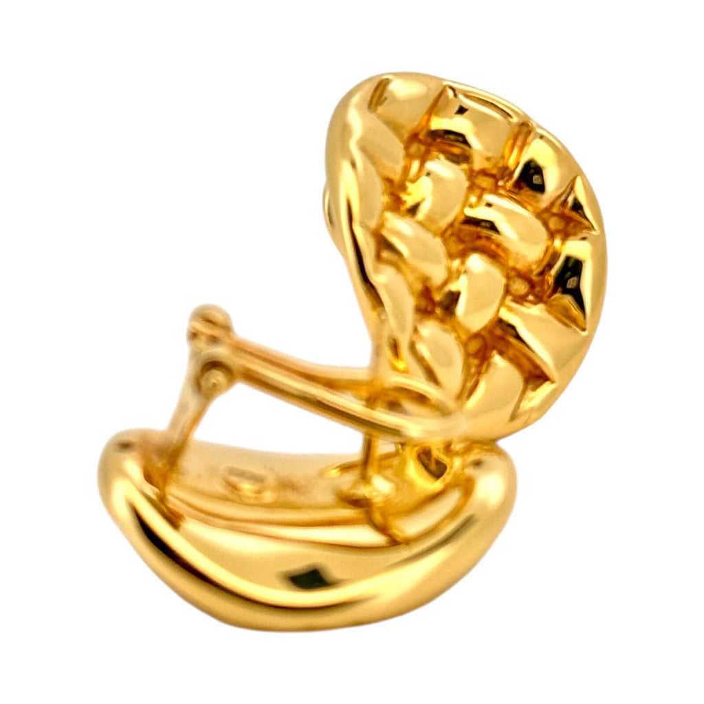 Earrings Omega 14 KT Hollow Weight 5.1gm