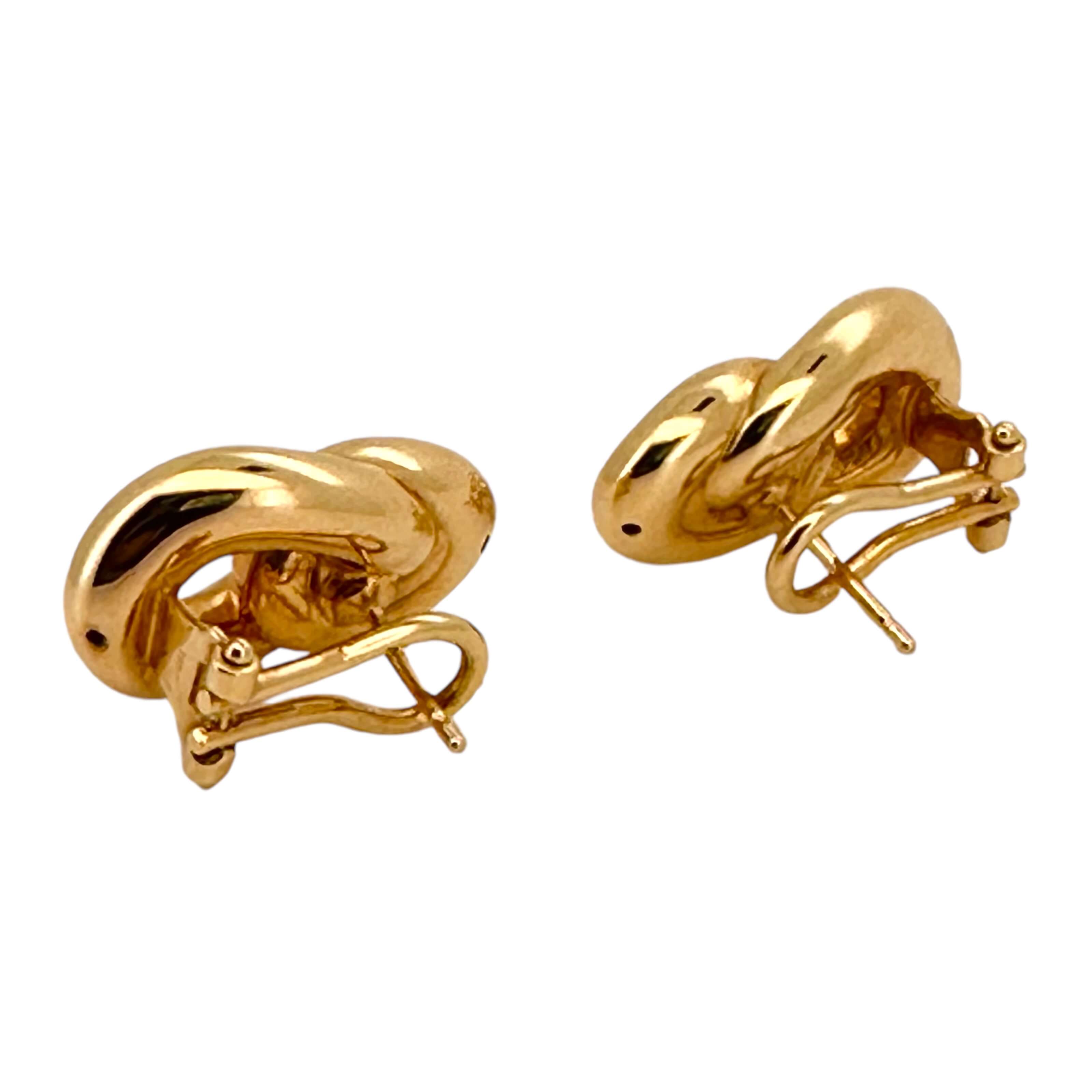 Earrings Omega 14 KT Hollow Weight 5.1GM