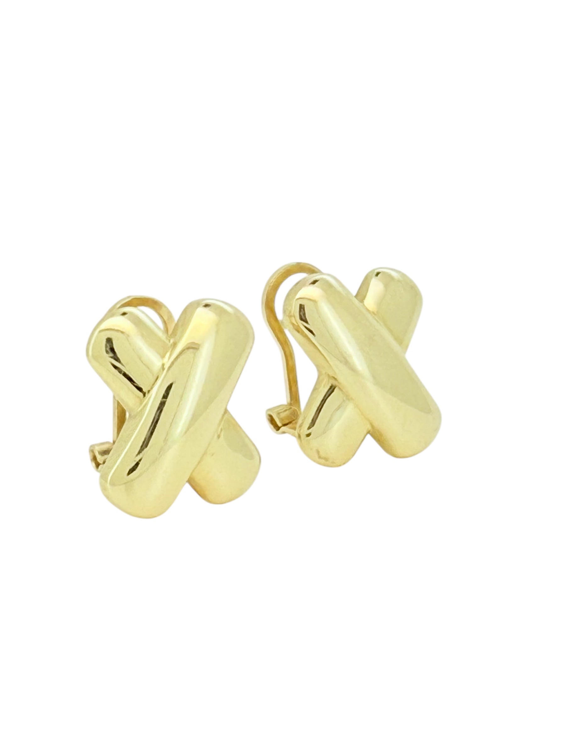 Earrings Omega 10k Hollow Weight 3.1gm