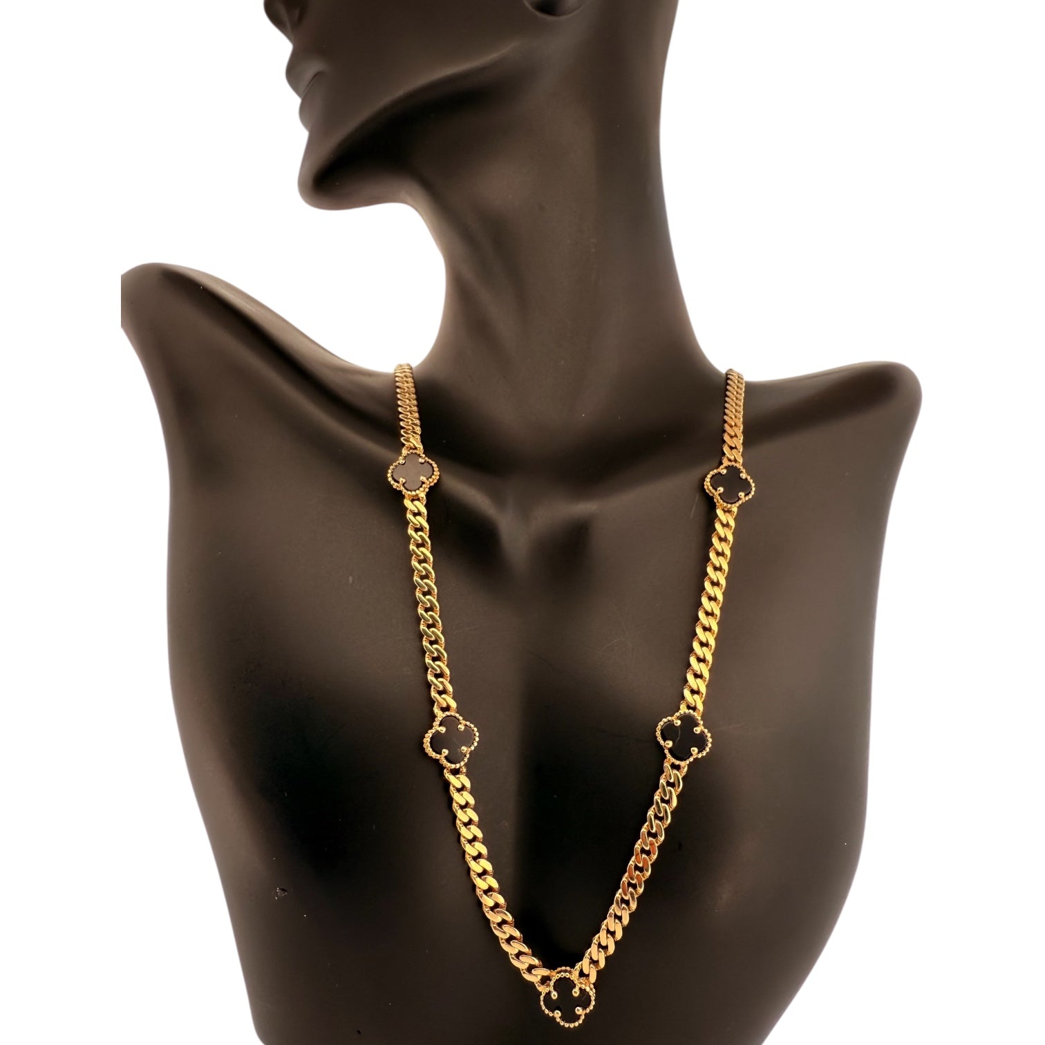 Chains Black flower 10k Hollow Size 16'' Weight 10.4gm