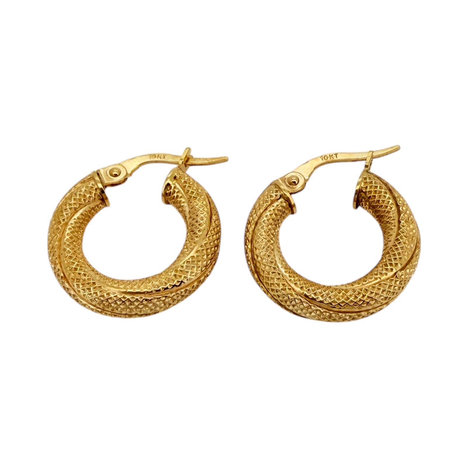 Earrings Crooked 10k Hollow Weight 1.6gm