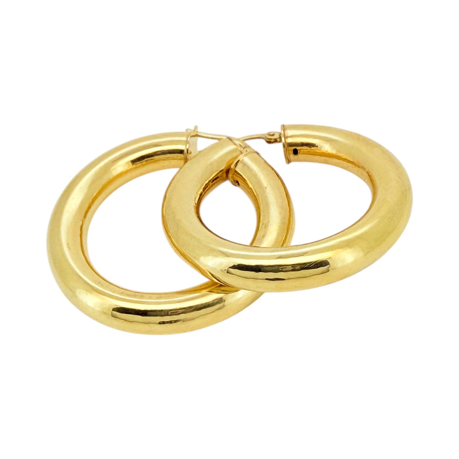 Earrings Hoops 14 KT Hollow Weight 7gm