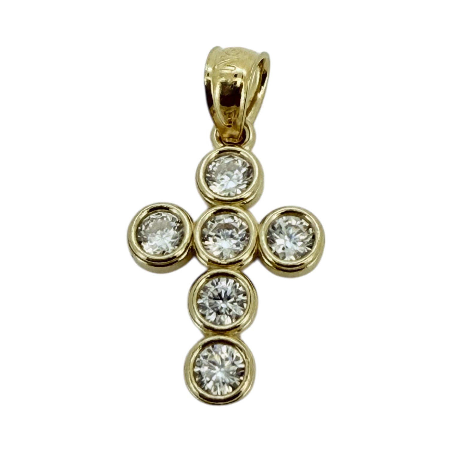 Pendants cross 10k zicornia Weight 0.9gm