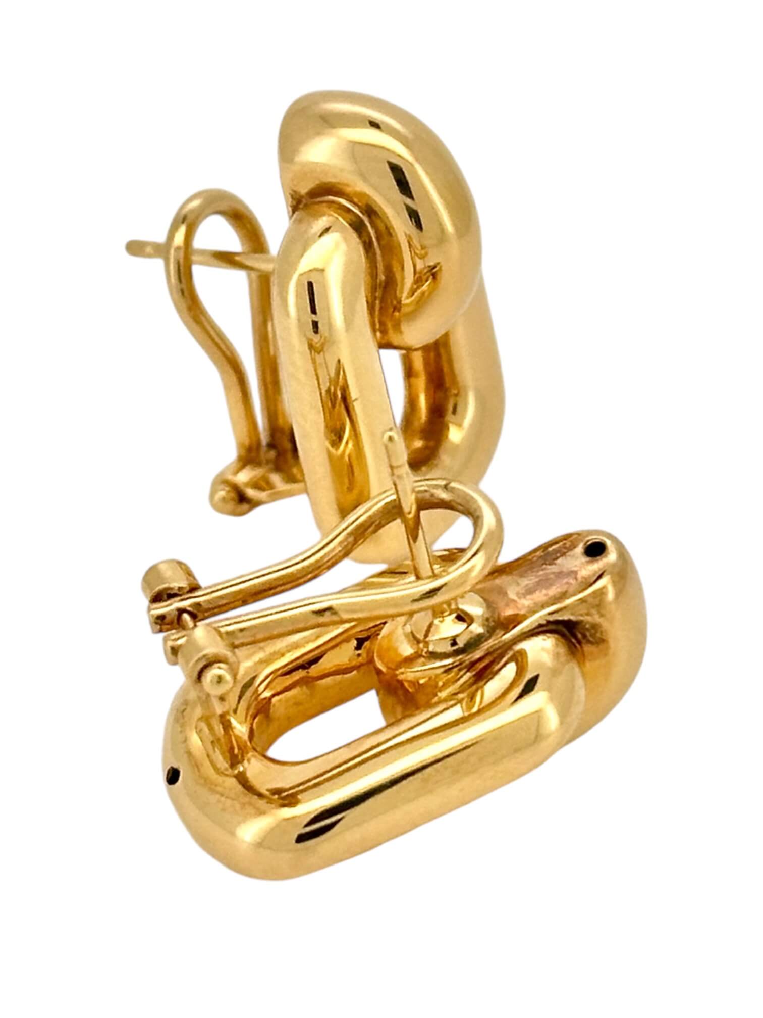 Earrings Omega 14 KT Hollow Weight 5GM