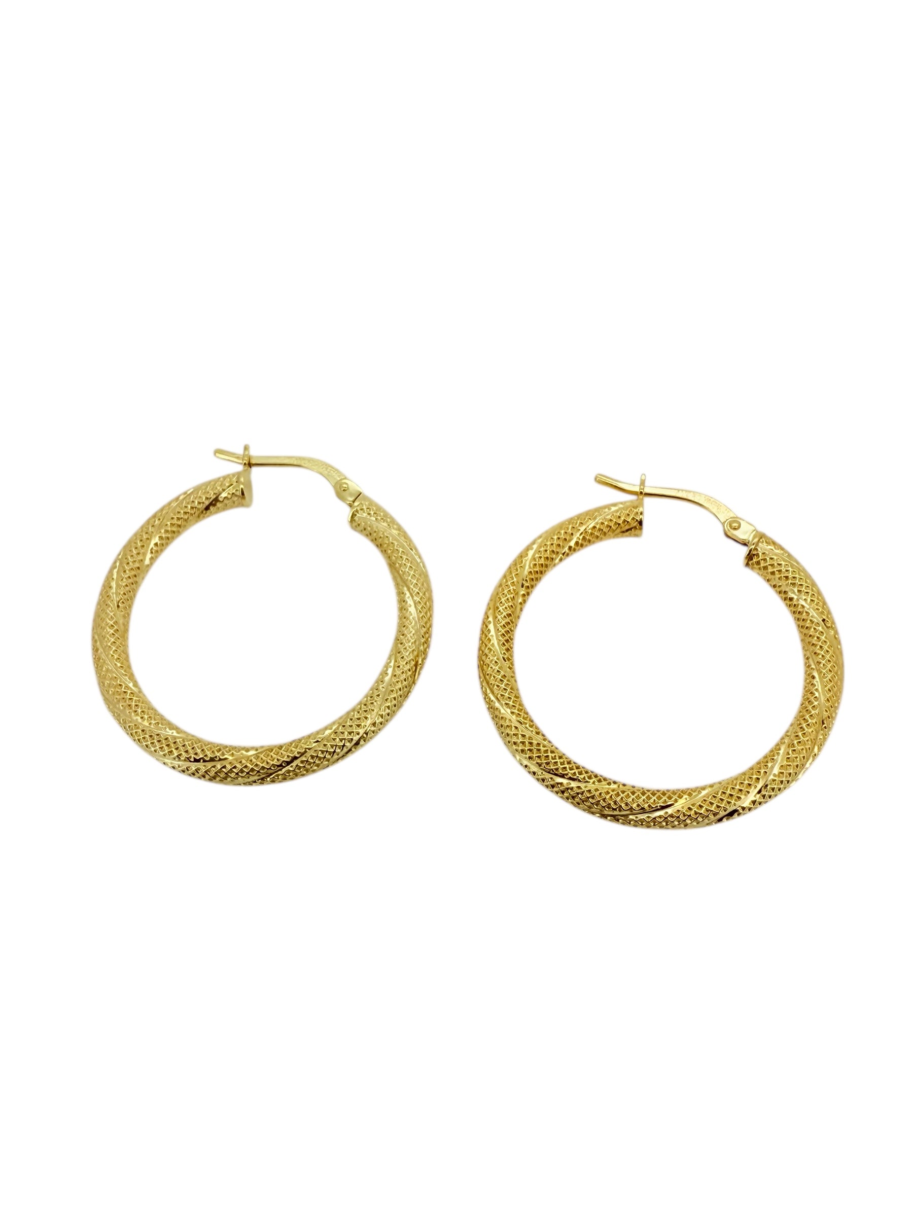 Earrings Hoops 10k Hollow Weight 1.3gm