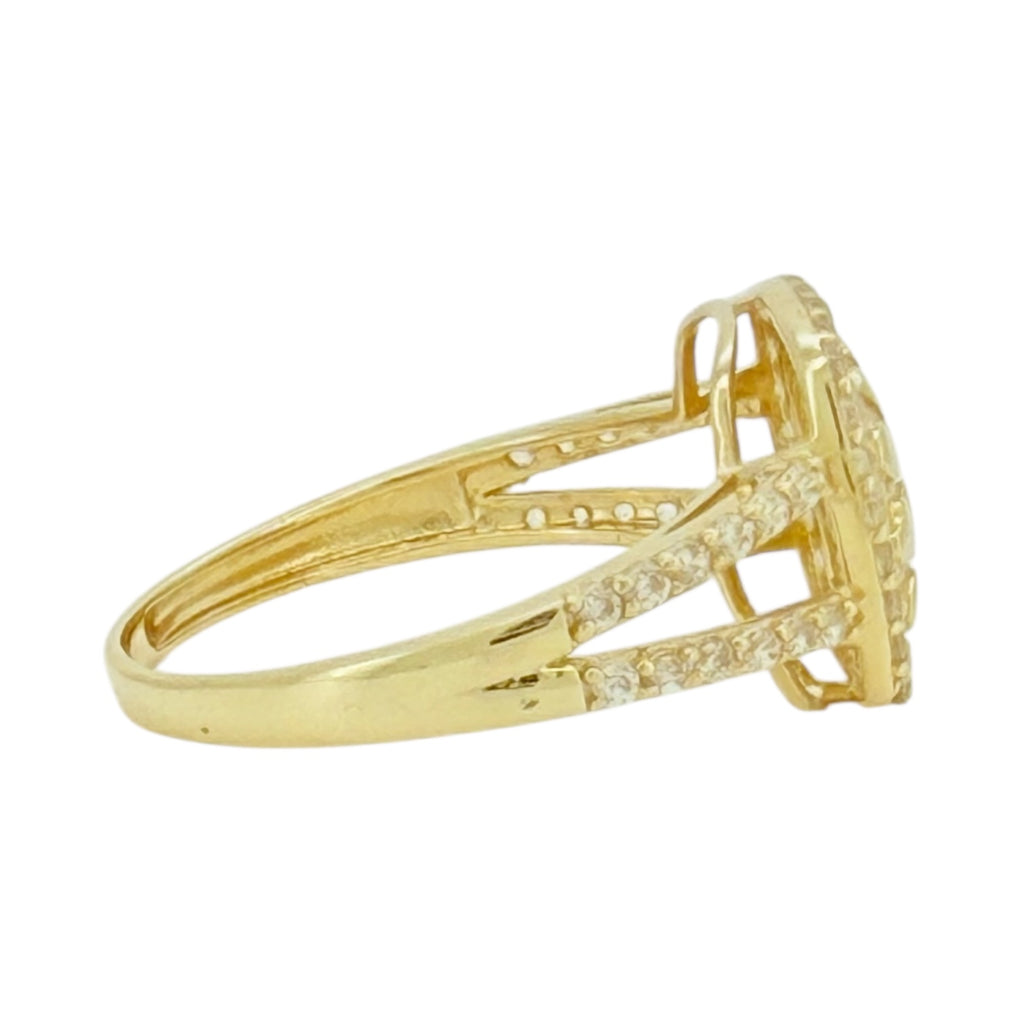 Rings Women 10k zicornia Size 7 1/4 Weight 2.1gm