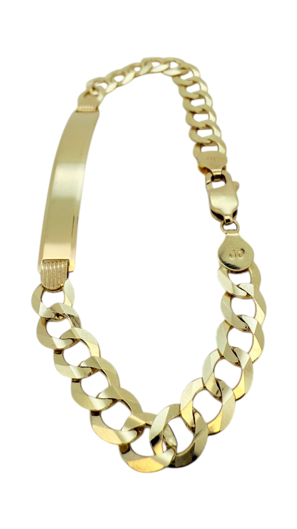 Bracelets 10k Solid gold Size 8''*7mm Weight 9.3gm