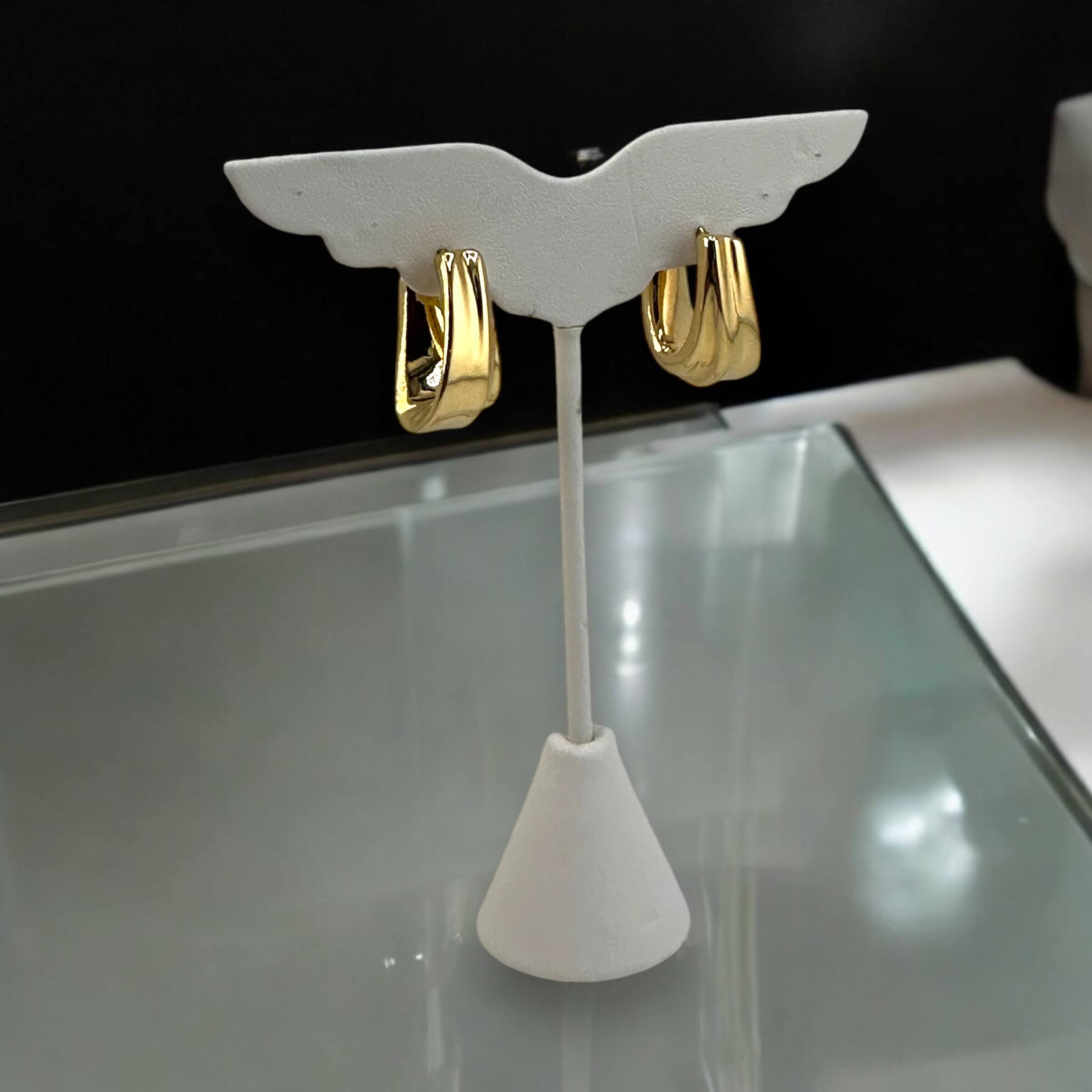 Earrings Hoops 14 KT Hollow Weight 4.5gm