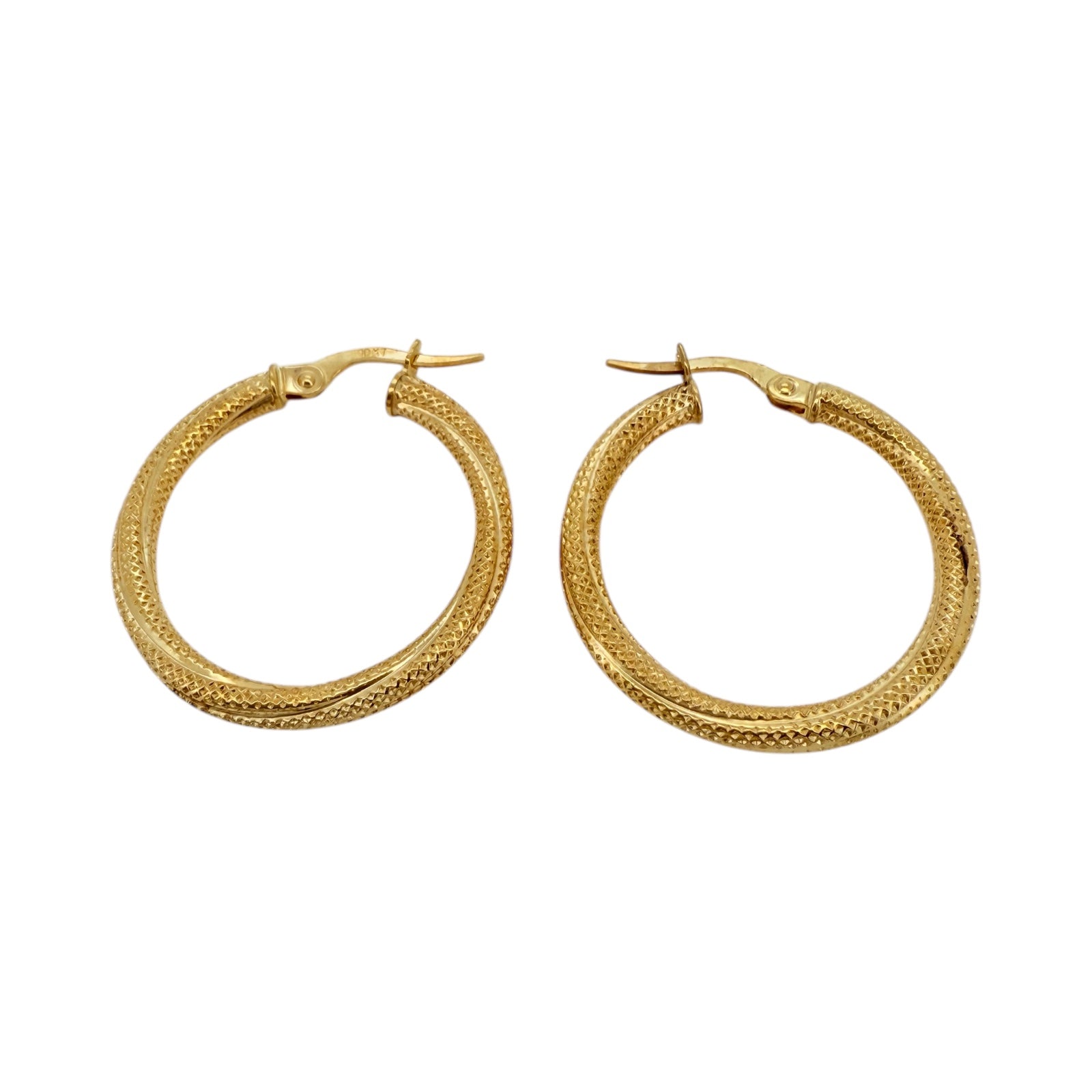 Earrings Crooked 10k Hollow Weight 2.6gm