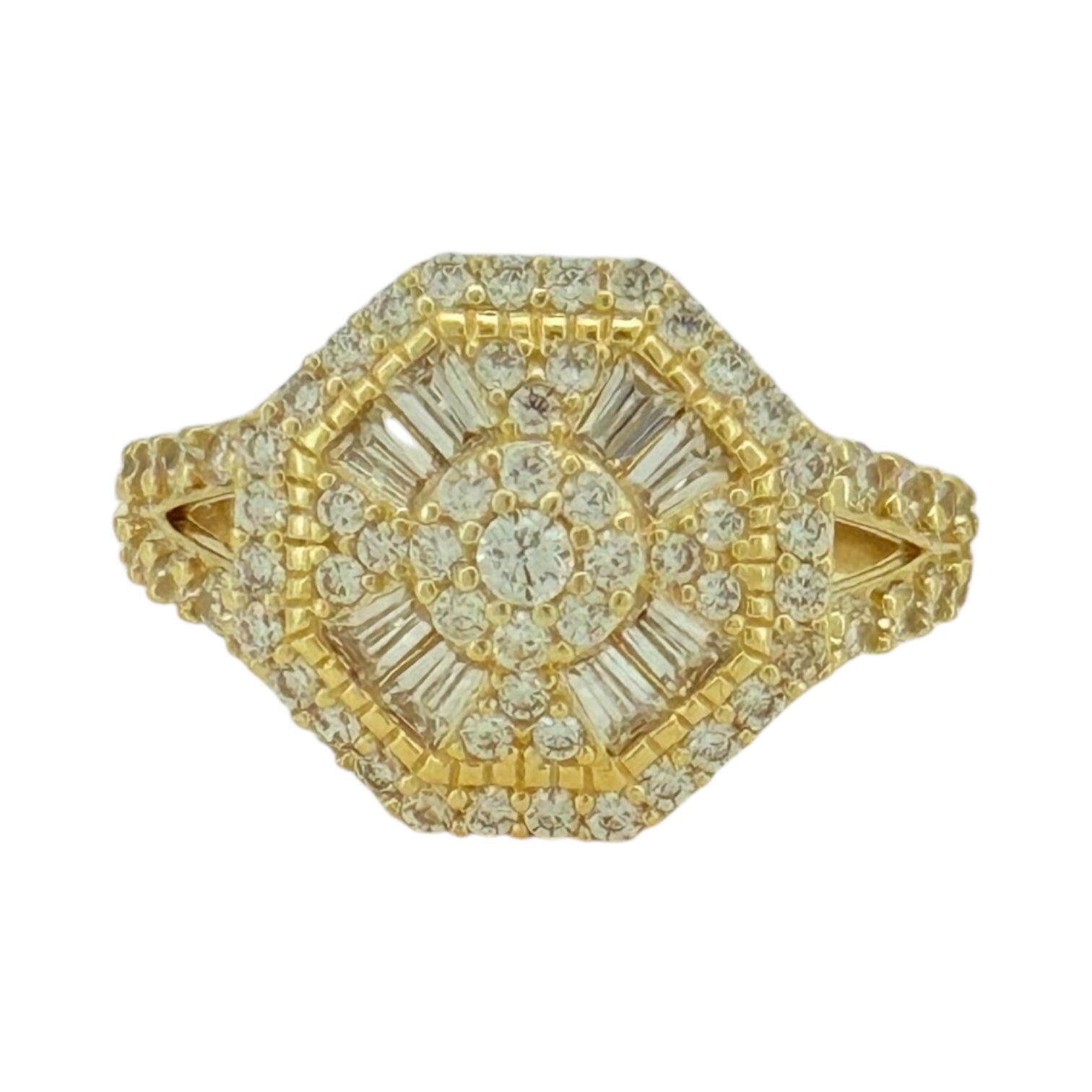 Rings Women 10k zicornia Size 7 Weight 3.8gm