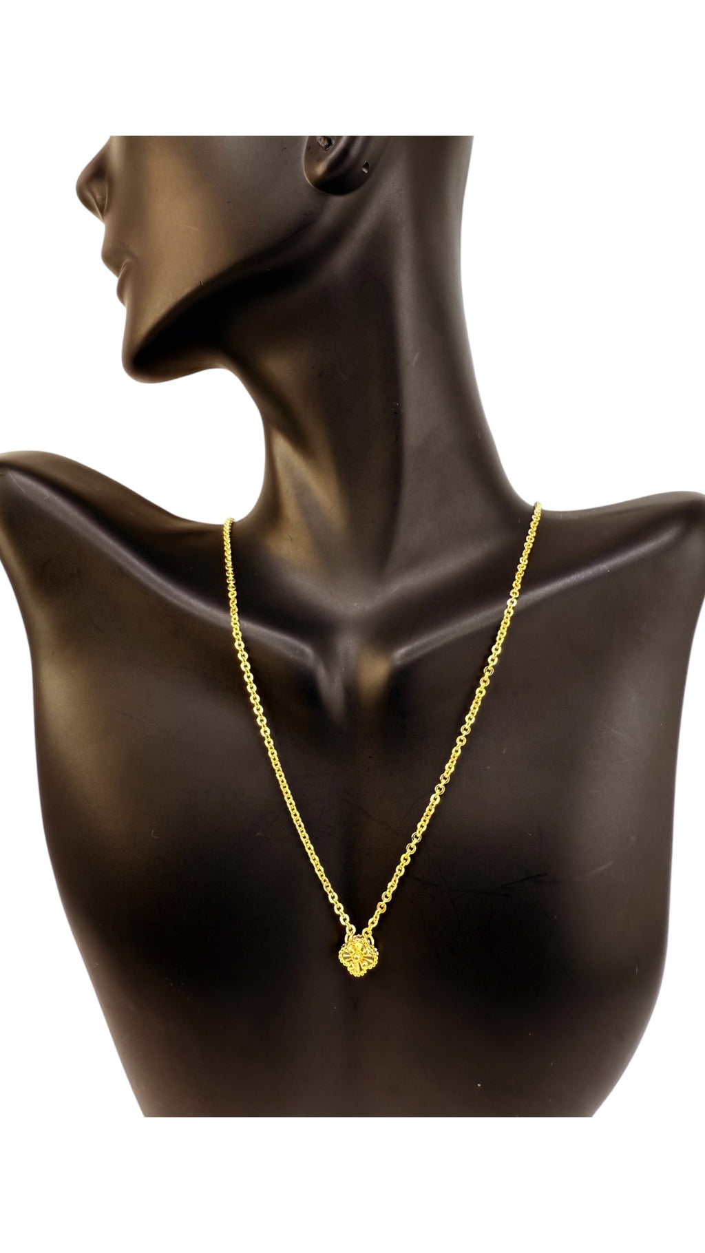 Chains Golden flower 14 KT Hollow Size 16'' Weight 3.9gm