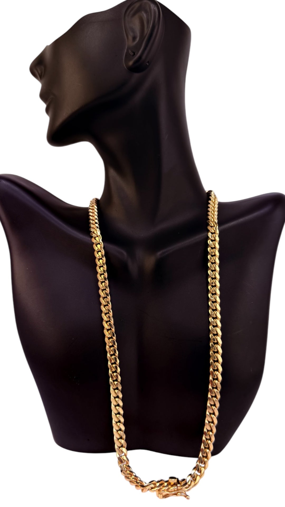 Chains Cuban link 10k Solid gold Size 24''*6mm Weight 66.8gm