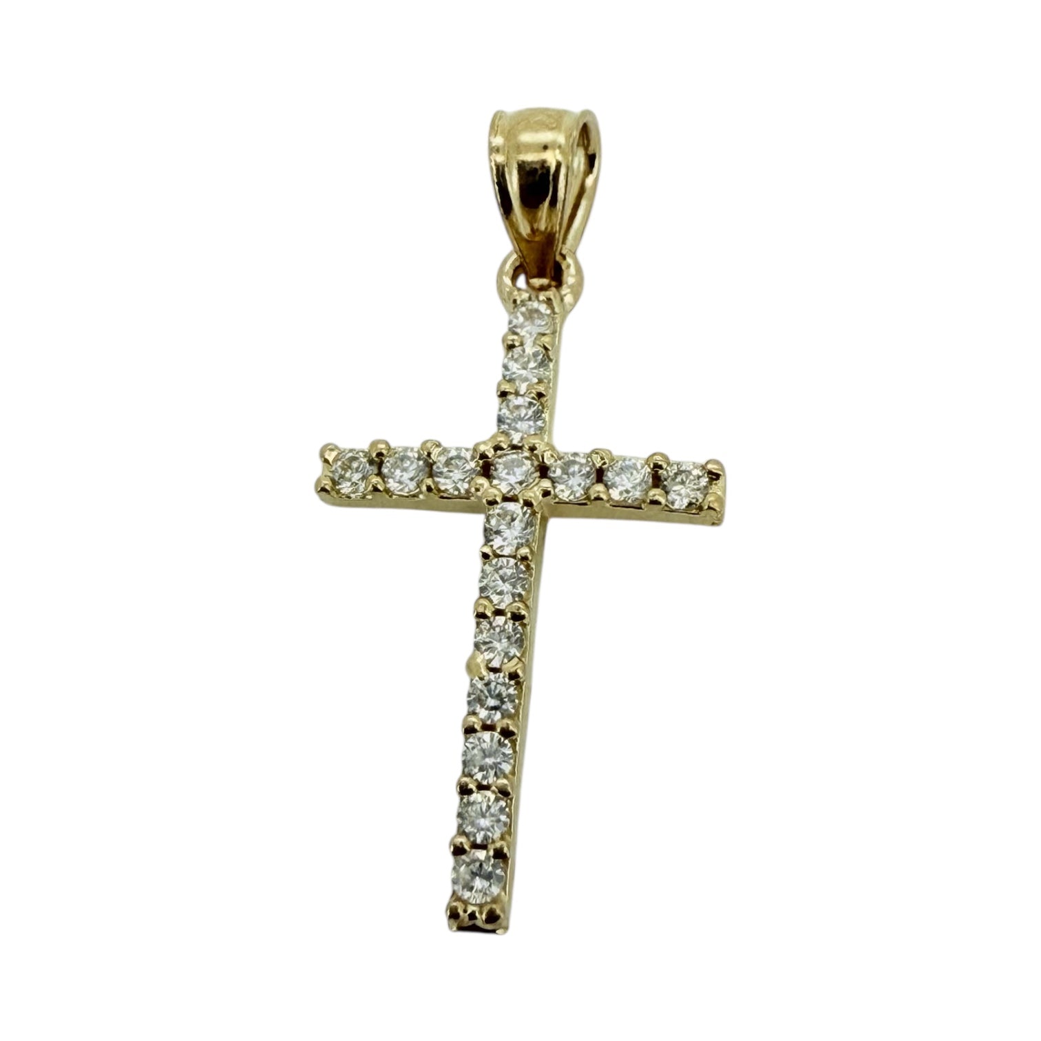 Pendants cross 10k zicornia Weight 0.8gm