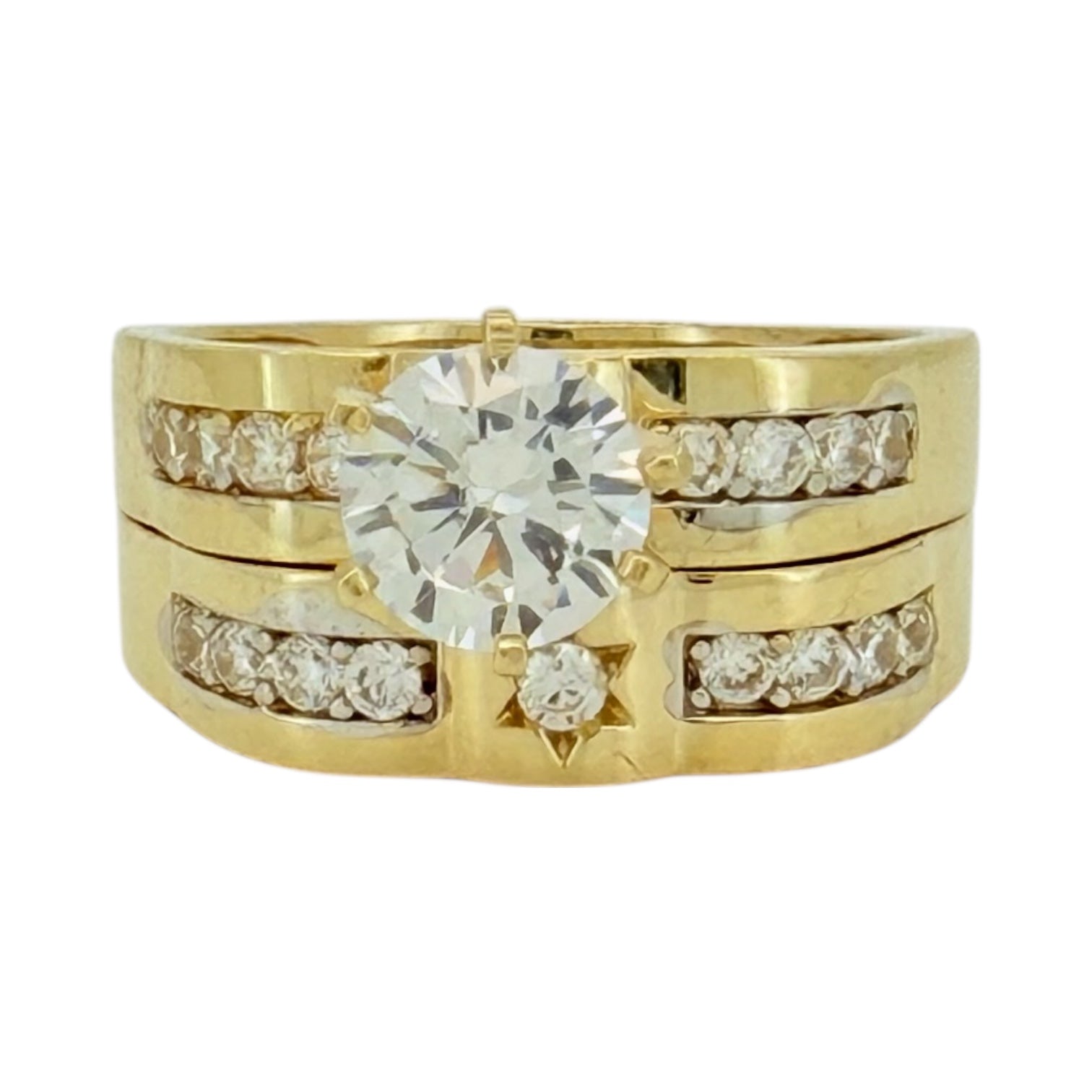 Engagement ring women 10k zicornia Size 7/2 Weight 6.5gm