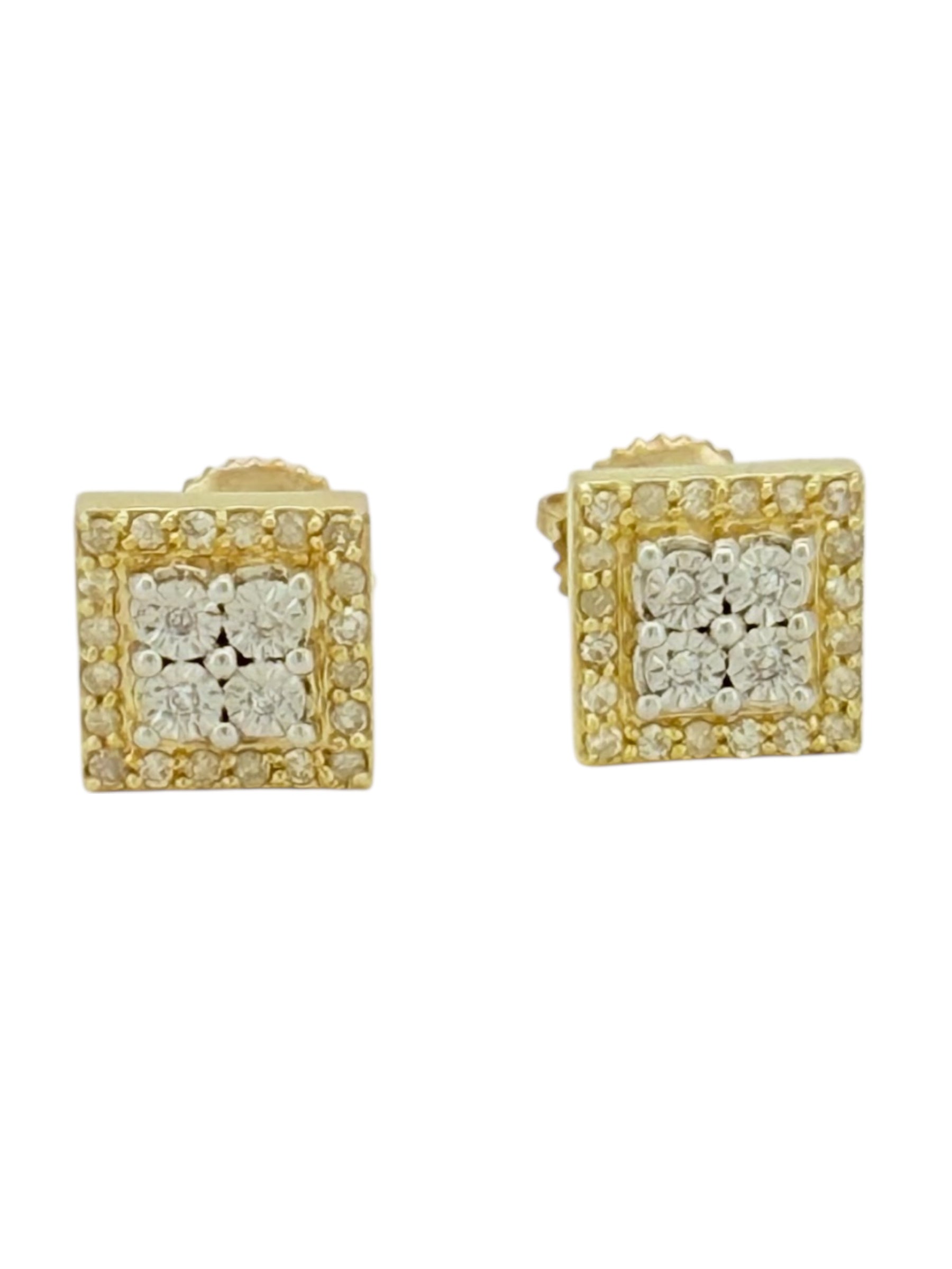 Earrings 0.19ct 14 KT diamonds Weight 2gm