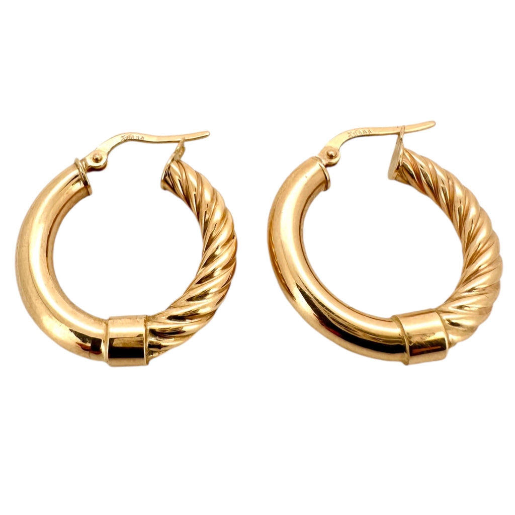 Earrings Hoops 14 KT Hollow Weight 2.6gm