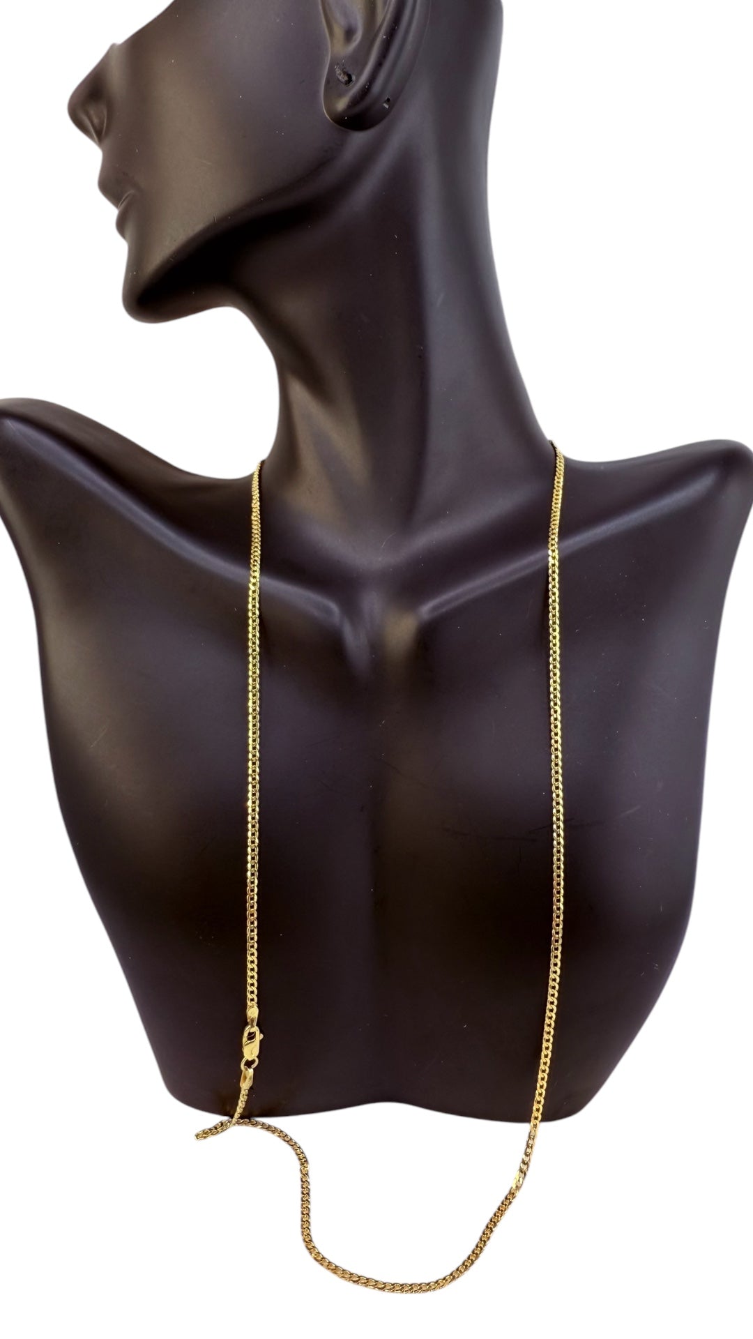 Chains Cuban link 10k Solid gold Size 18''*1.8mm Weight 3.3gm