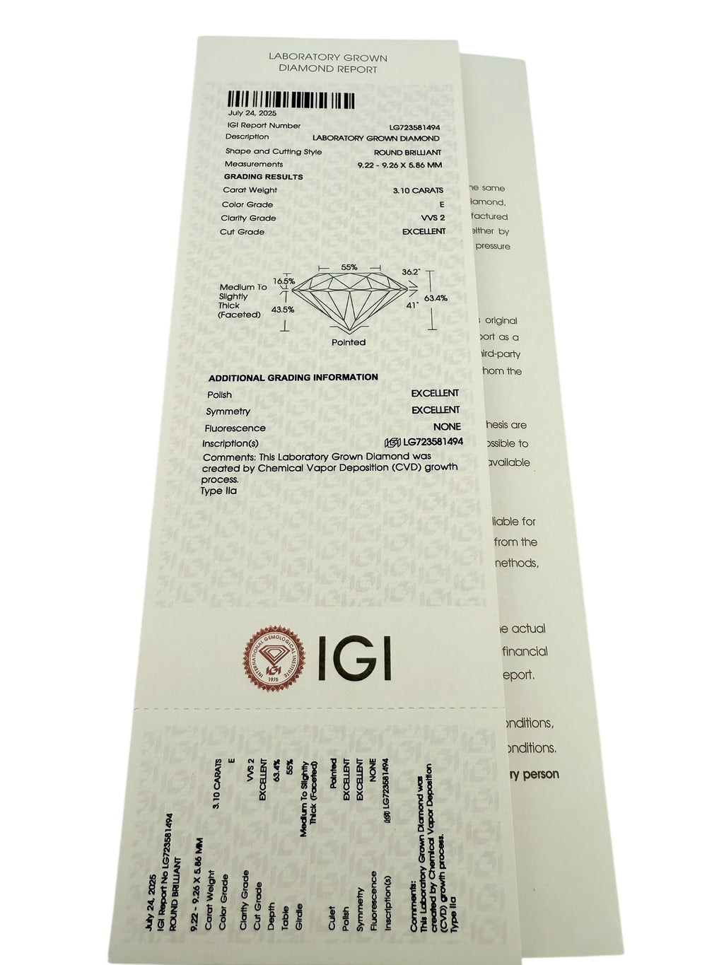 Rings Women BR 3.10ct/E,VVS2 14 KT Lad diamonds Size 7 Weight 4.2gm