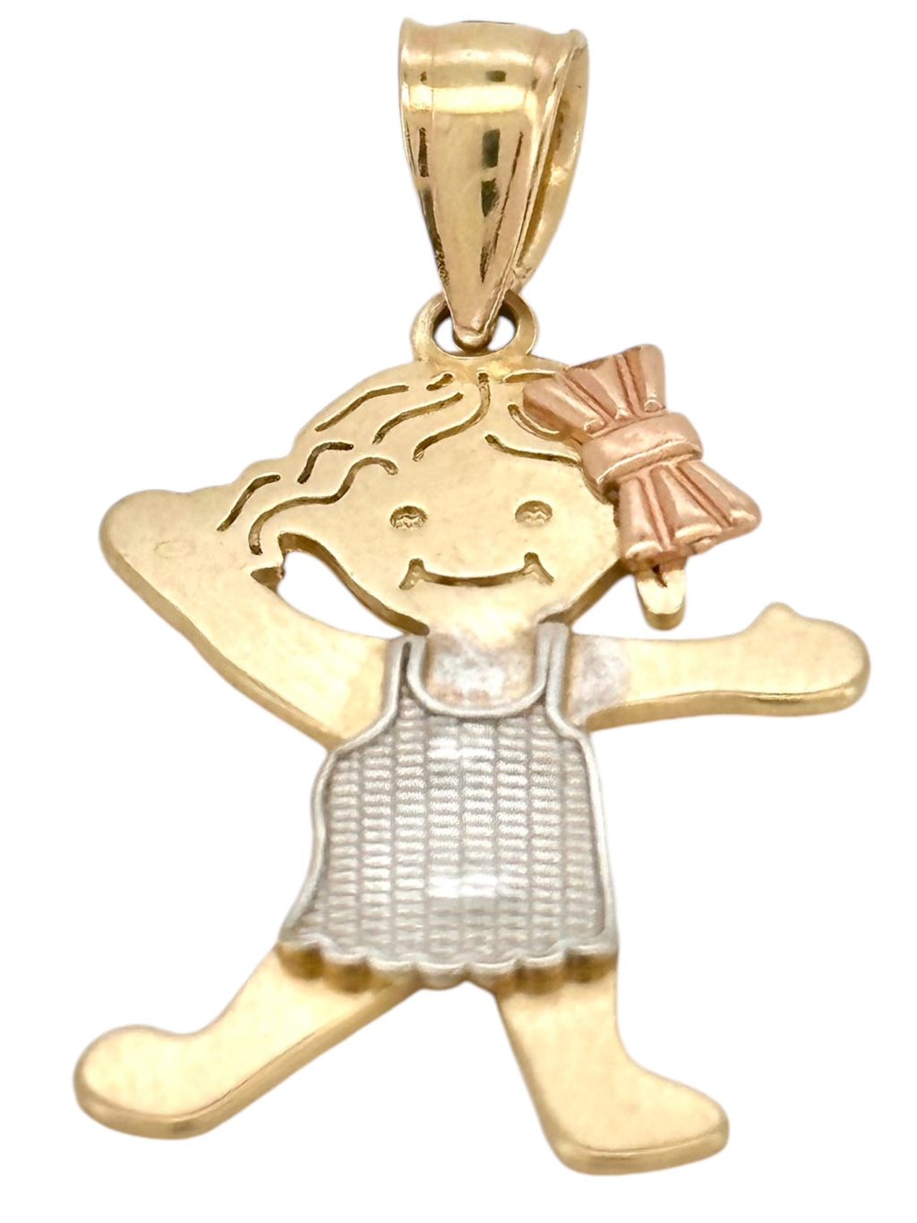 Pendants Little girl 14 KT Solid gold Weight 2.3gm